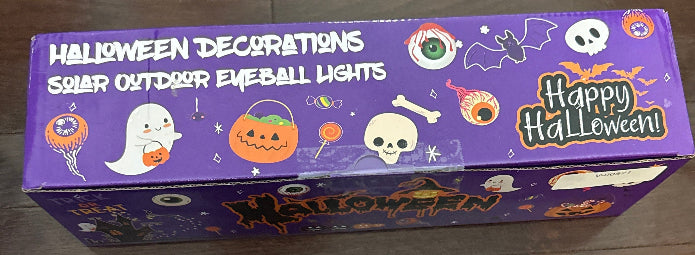 Halloween Outdoor Decorations, Solar Scary Eyeball Lights, 4PACKS 24LED Solar Eyeball Pathway Lights, Steady On & Flash Outdoor Halloween, IP65 Waterproof decorations for Yard/Lawn/Decor(Green)