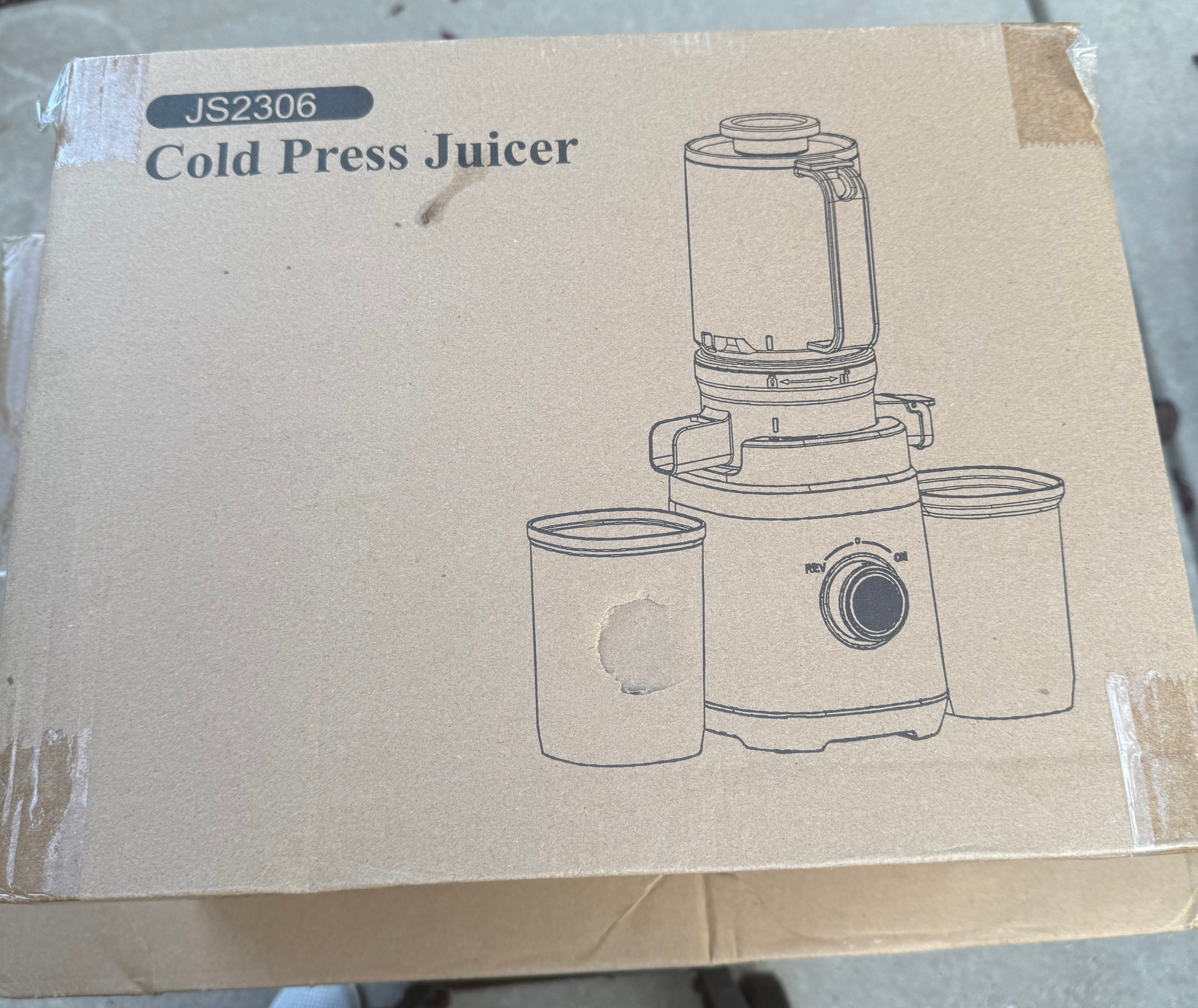 JS2306 Cold Press Juicer (also listed as a 350W slow masticating juicer with a 4.41" wide feed chute)