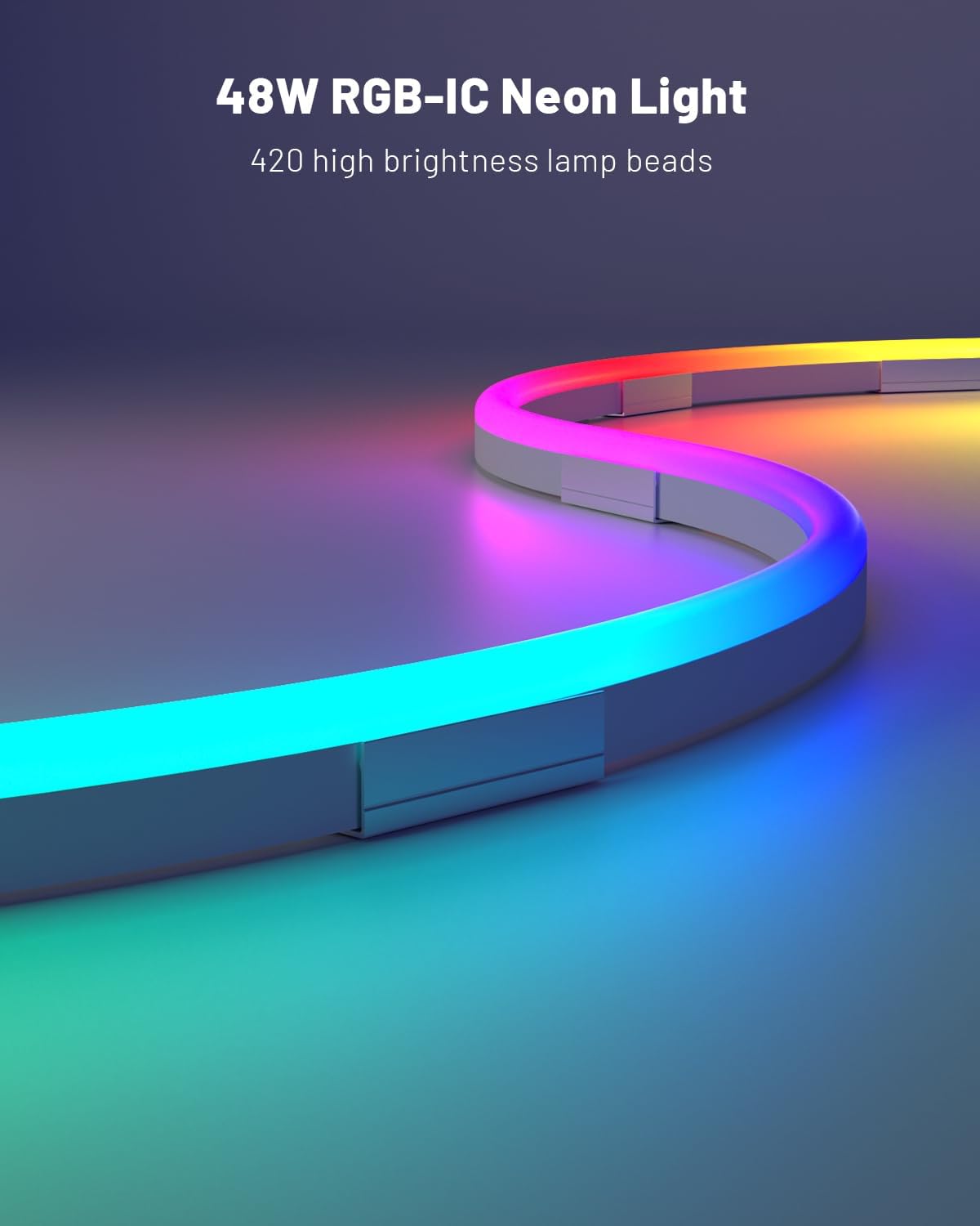 Wohome 16.4ft RGB-IC Neon Rope Light delivers vibrant, customizable lighting