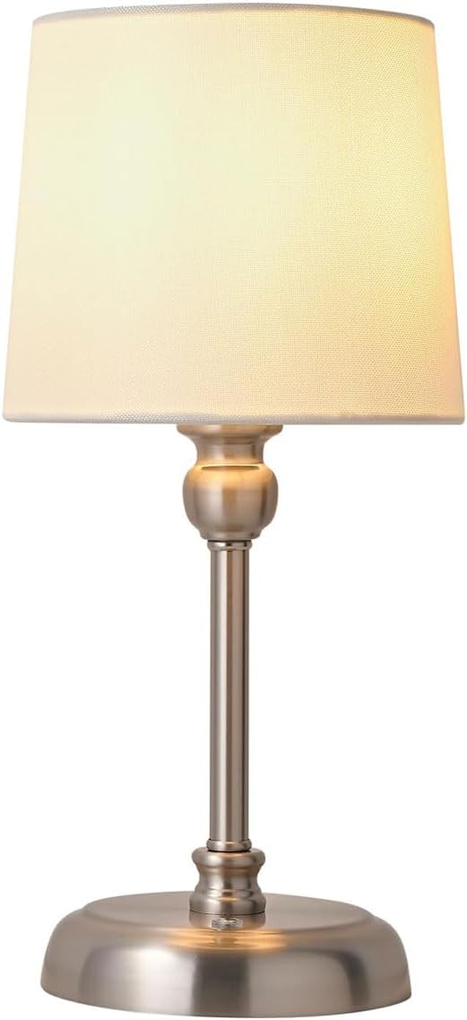Cordless rechargeable table lamp features a powerful 6000mAh battery,