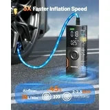 Xmuniha Tire Inflator Portable Air Compressor - 10000mAh Air Pump for Car Tires with APP, 150PSI