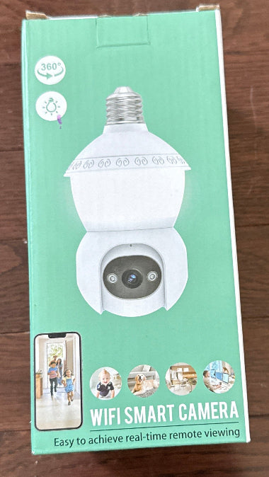 No Go - 3MP Wireless Outdoor Home Bulb Camera 2.4G/5G WiFi Light Bulb Security Camera