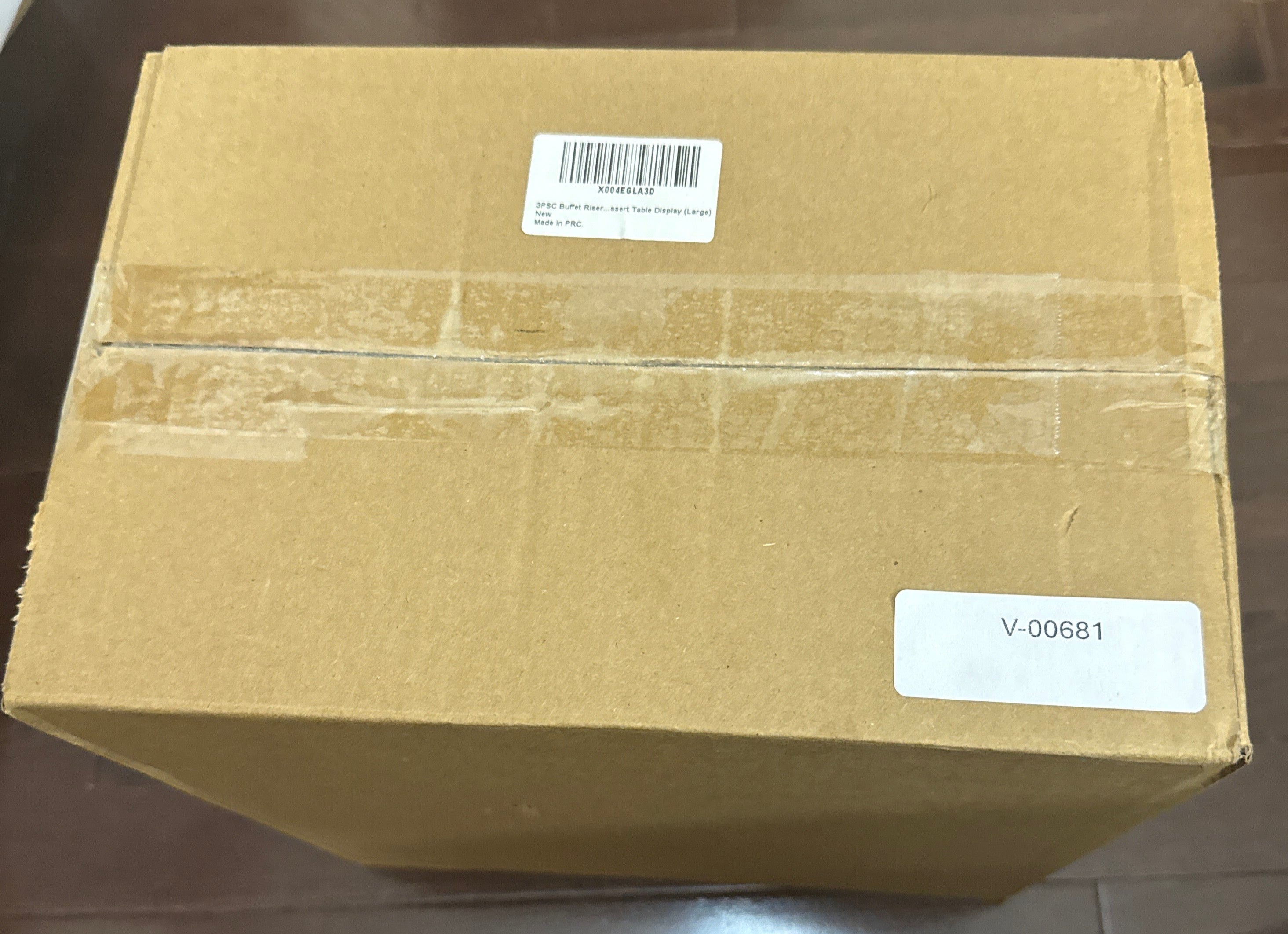 3 Piece Buffet Riser Set -Deserts Large White Acrylic Cube Display Boxes for Catering