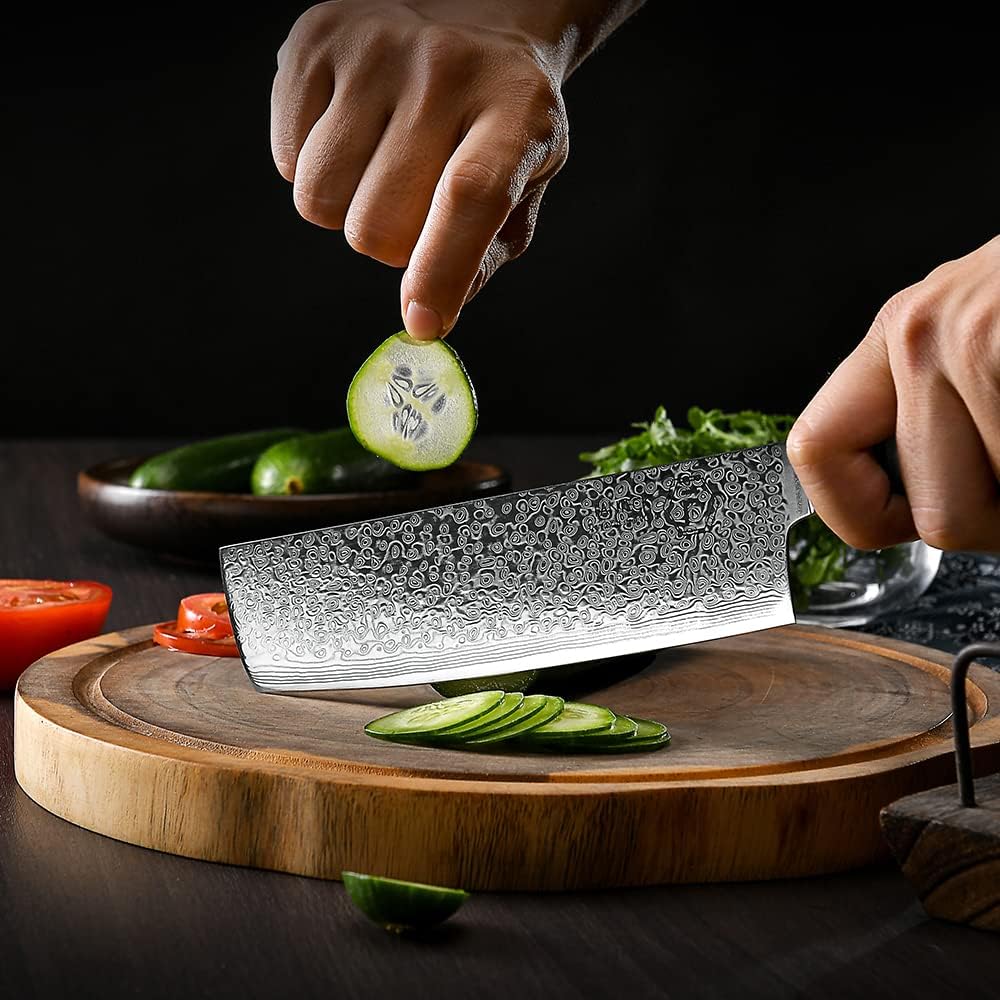 Fanteck 9.5" Kiritsuke Chef Knife,Kitchen Knife Damascus Pro Sharp VG10