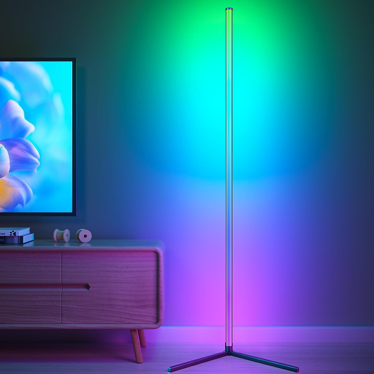 Smart RGB LED Floor Lamp 60" with 16 Million DIY Colors