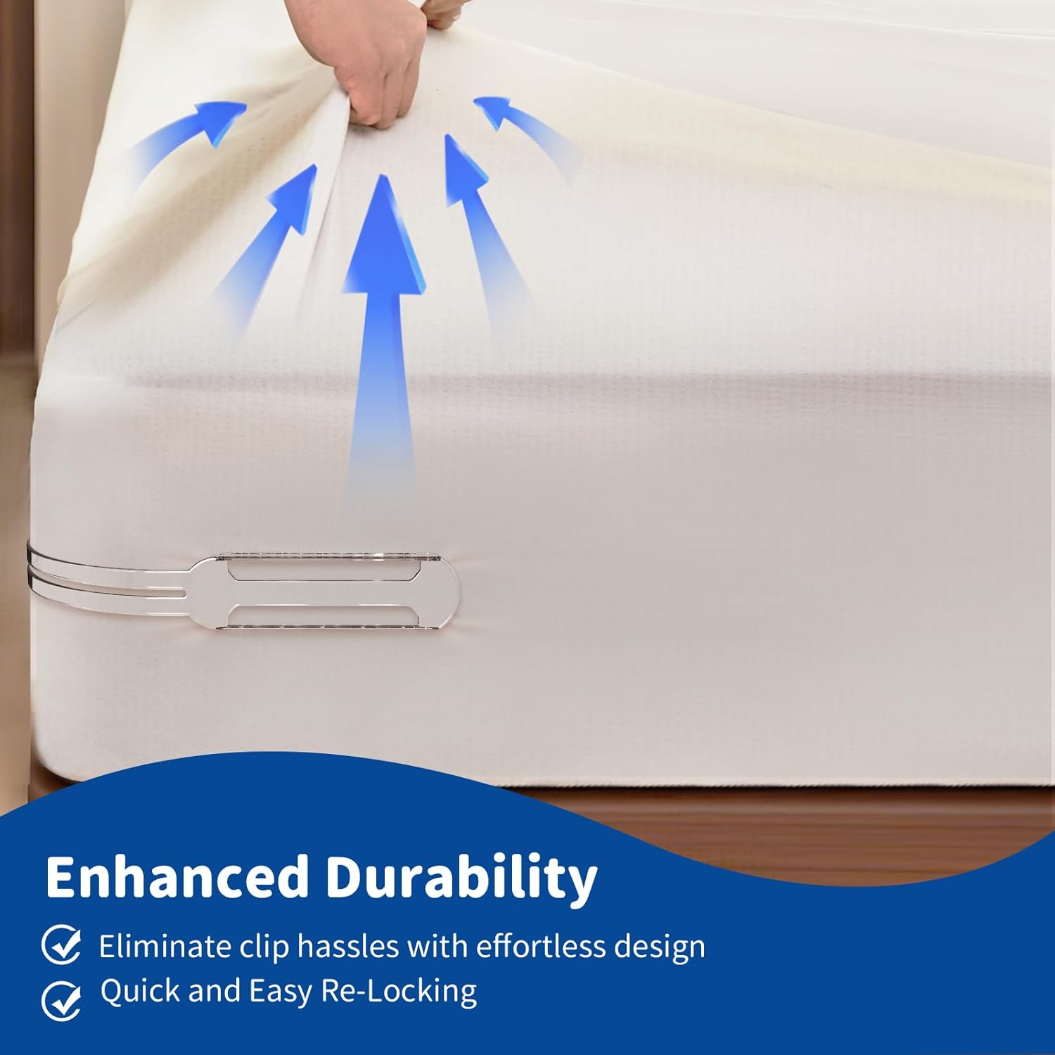 Alwenid Bed Sheet Holders are designed to securely fasten fitted bedsheets t