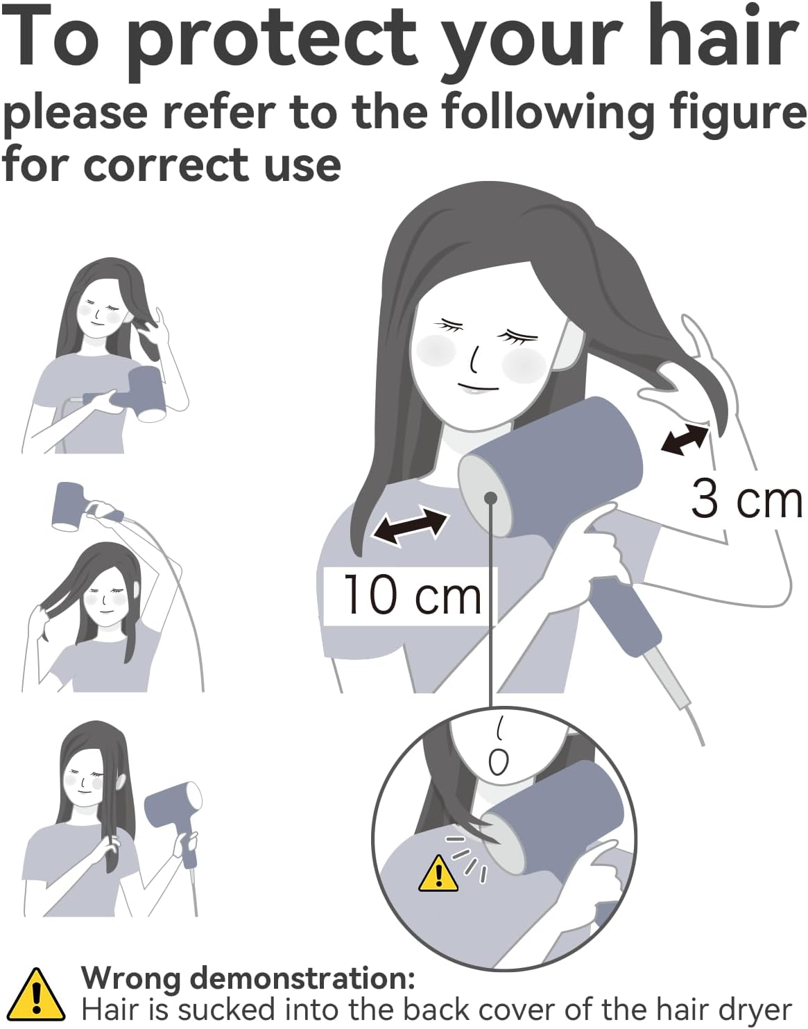 CONFU Ionic Blow Dryer 1600W, Portable Lightweight Fast Drying Negative Ion Hairdryer Blowdryer, 3 Heat Settings & Infinity Speed, with Diffuser