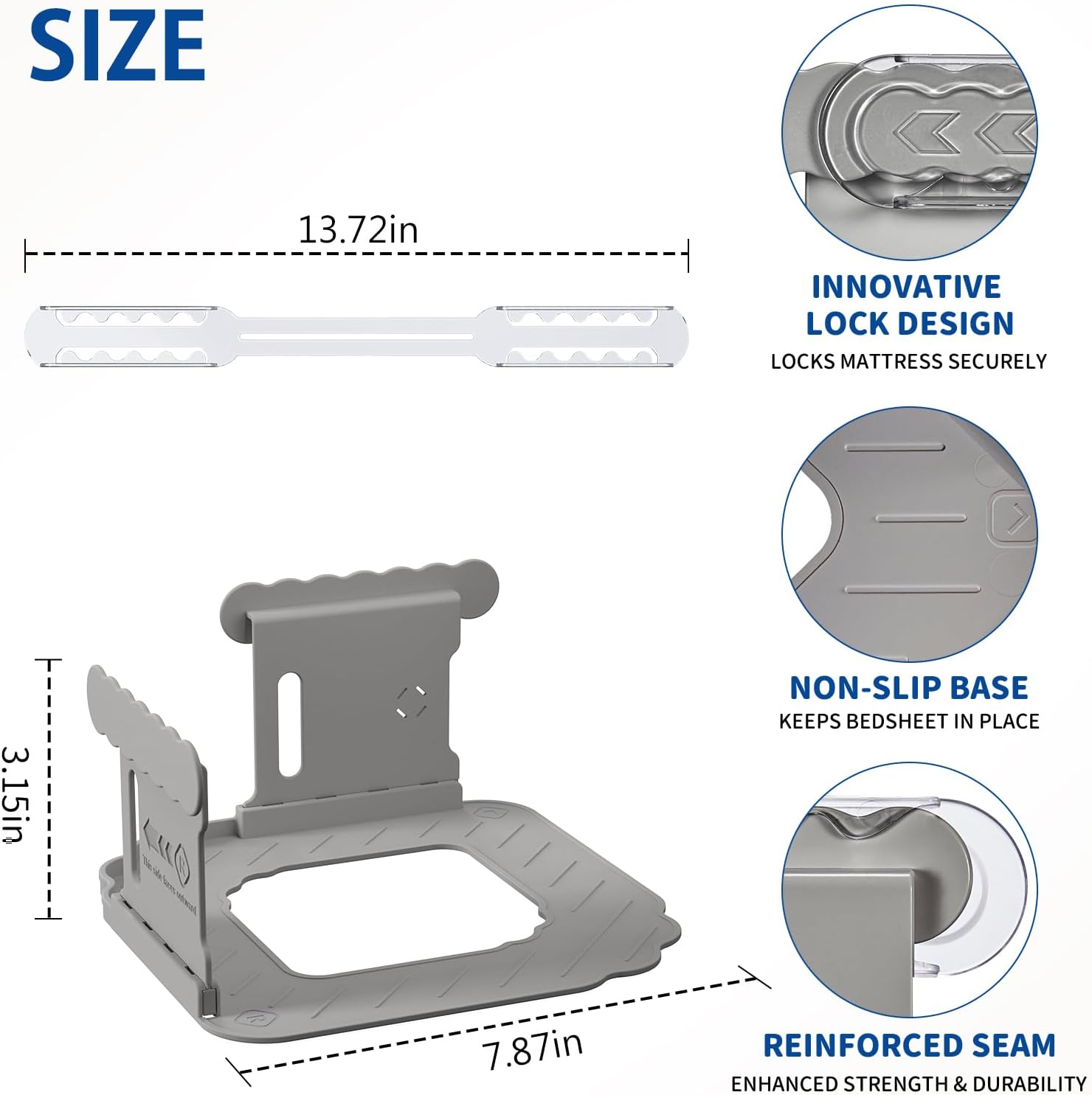 Alwenid Bed Sheet Holders are designed to securely fasten fitted bedsheets t