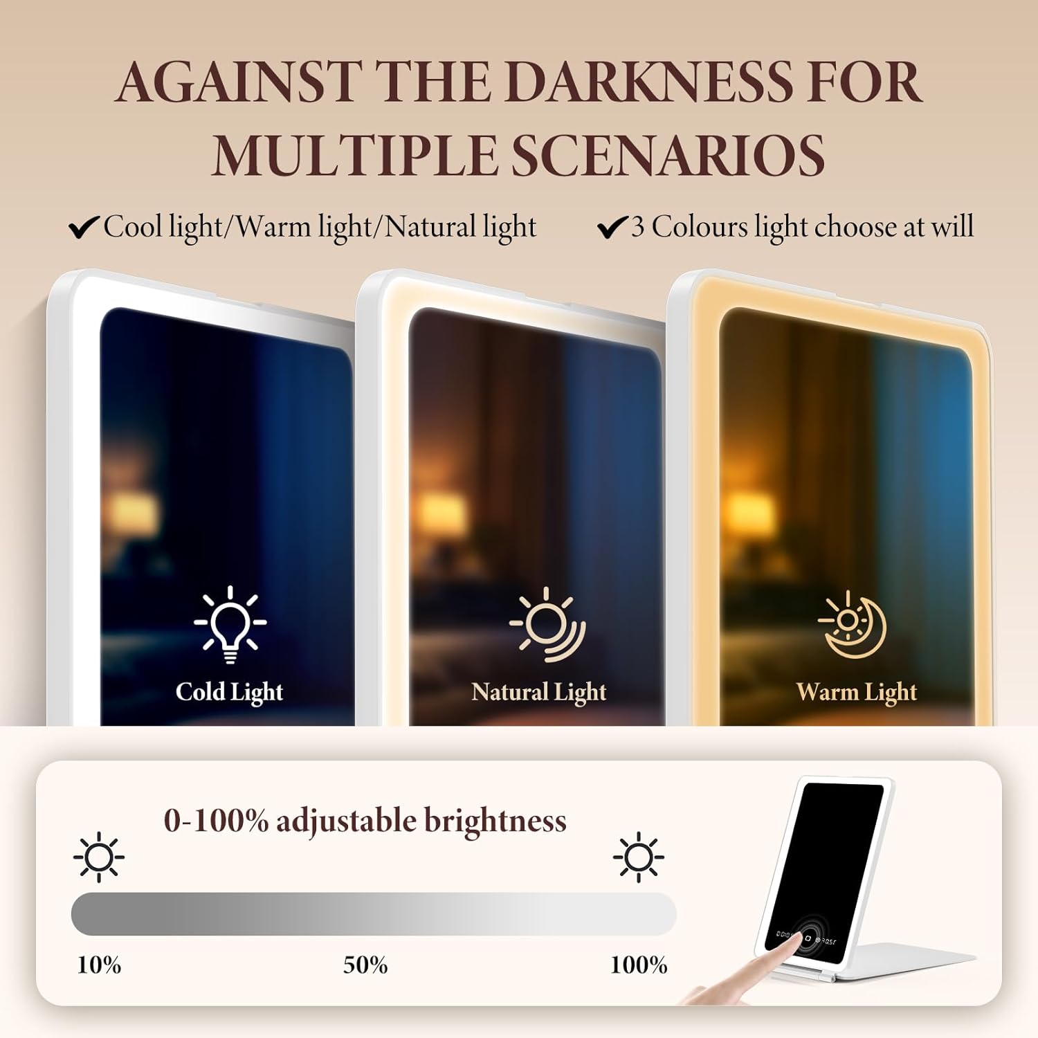 Travel Makeup Mirror combines convenience with advanced functionality, featuring