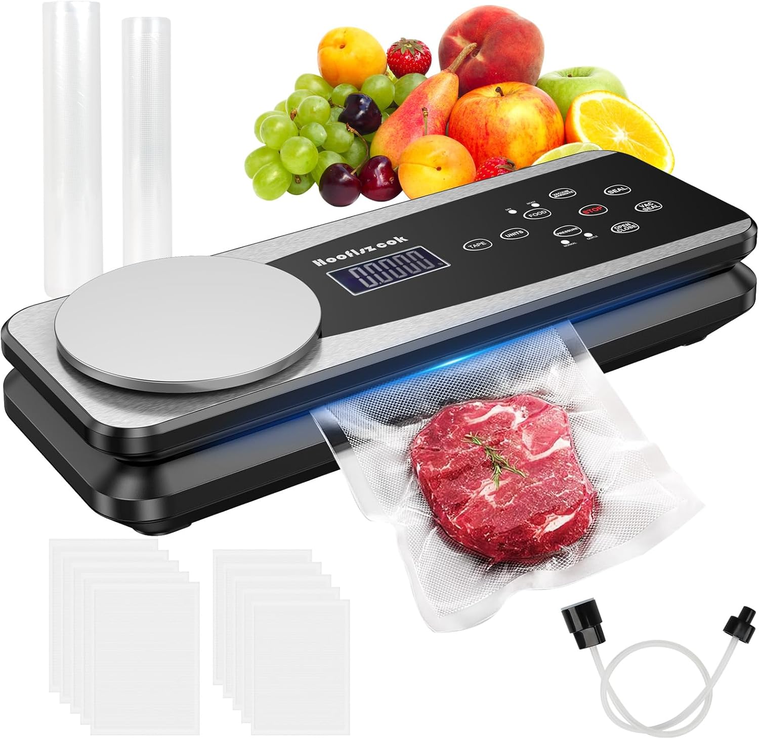 Vacuum Sealer Machine with Food Scale, 10-in-1 Functions