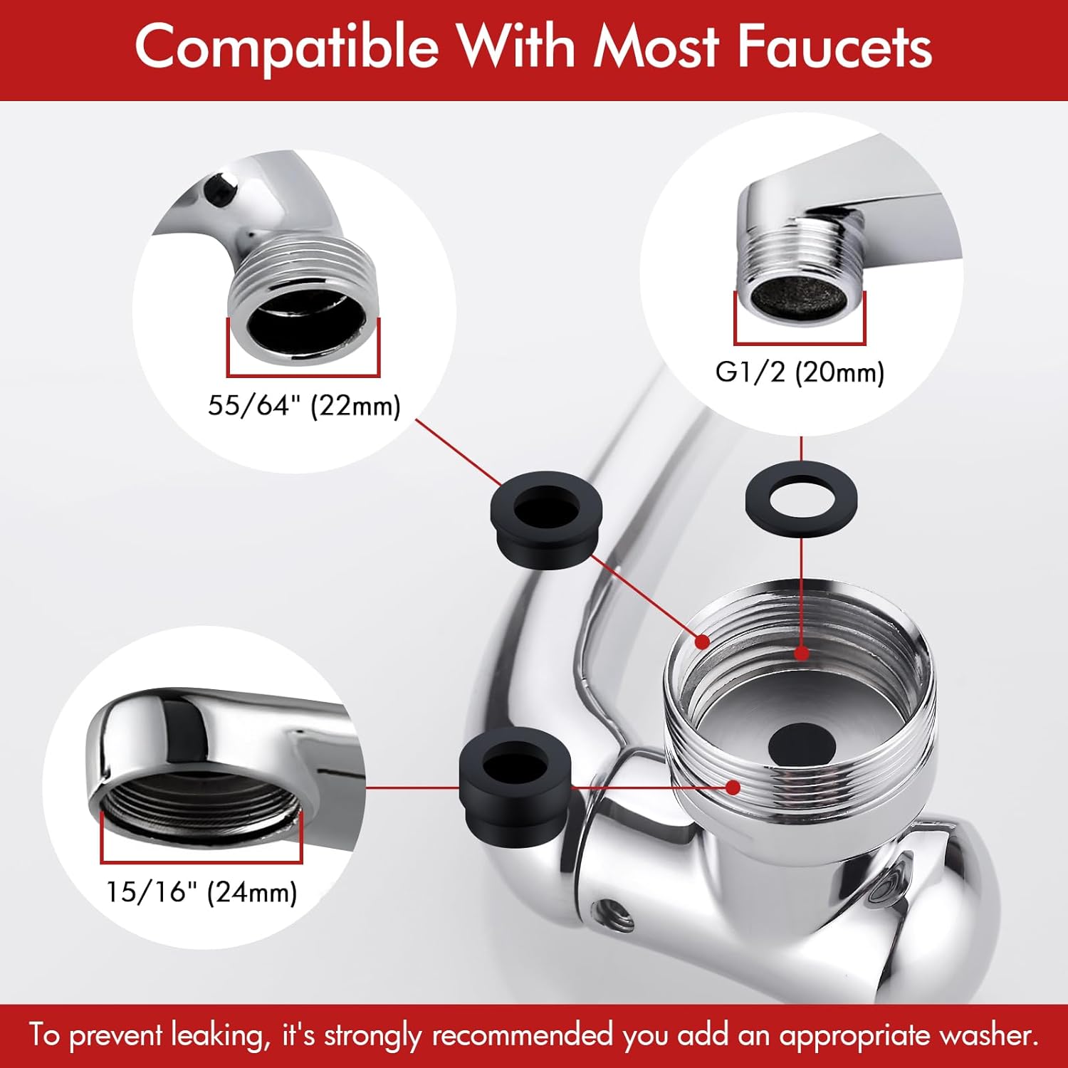 Bagnolux 1080 Swivel Faucet Extender for Bathroom Sink, 2 Modes Rotating faucet extension sprout