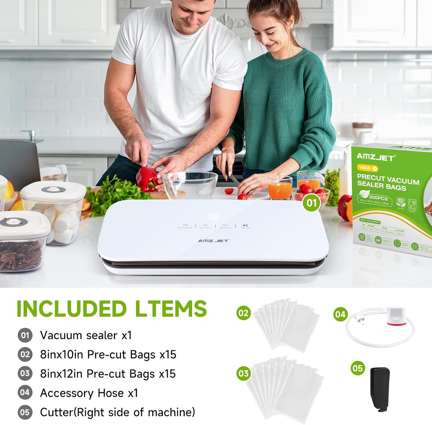 AMZjet Vacuum Food Sealer Model HQ - 58