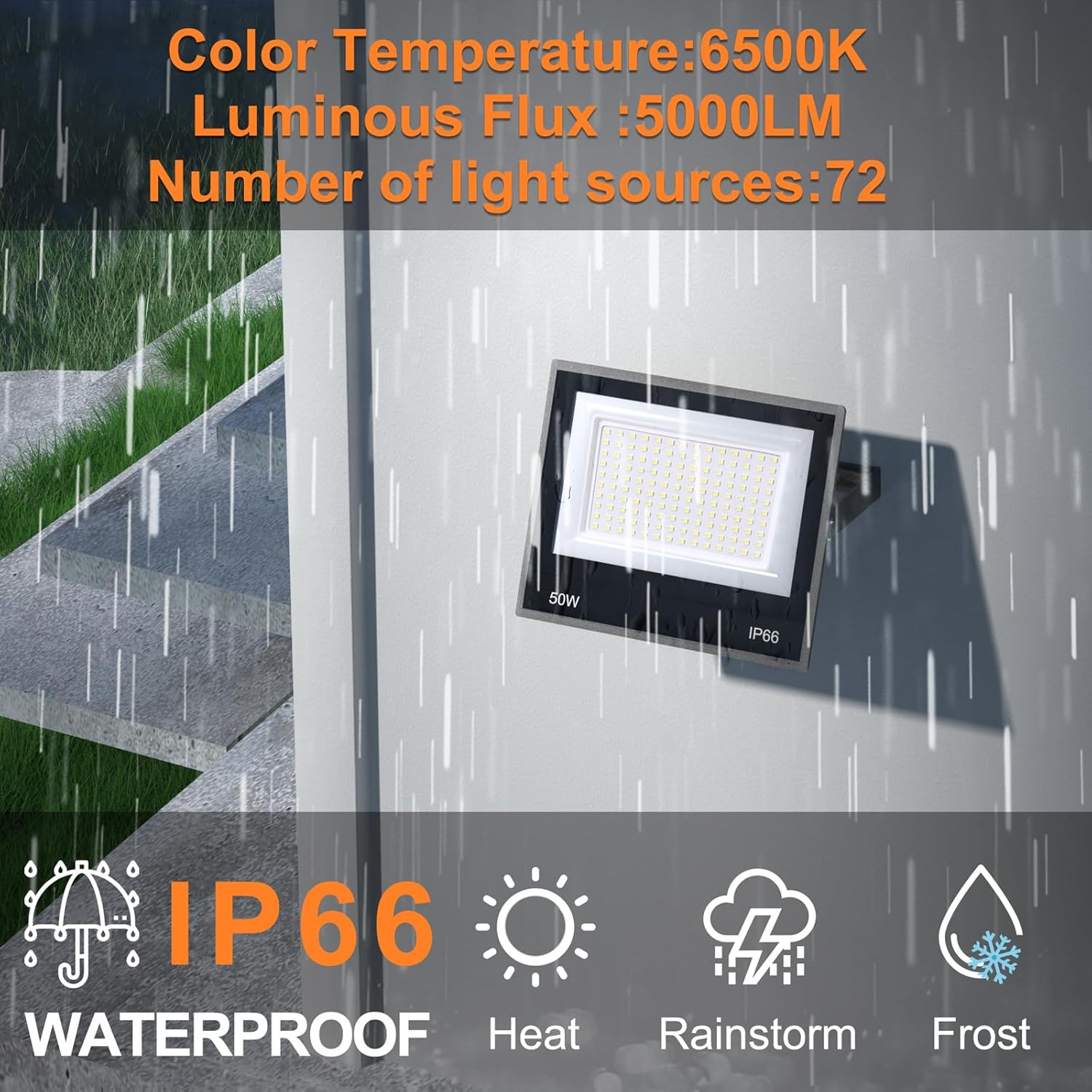 XXBSAZ 2 Pack 100W LED Flood Lights deliver powerful illumination