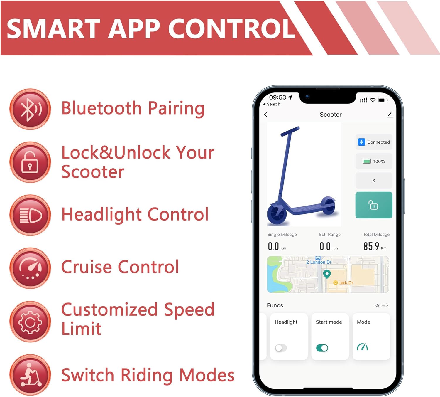 Maxshot V-1 Electric Scooter r (21 Mile Range) 350W Motor US Ship ap