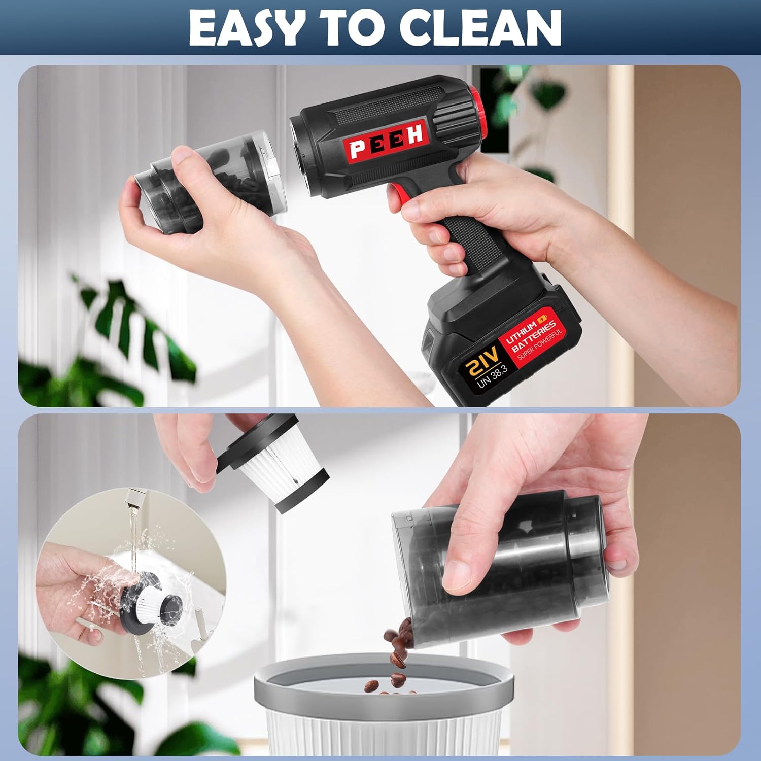 PEEH handheld Vacuum cleaning device