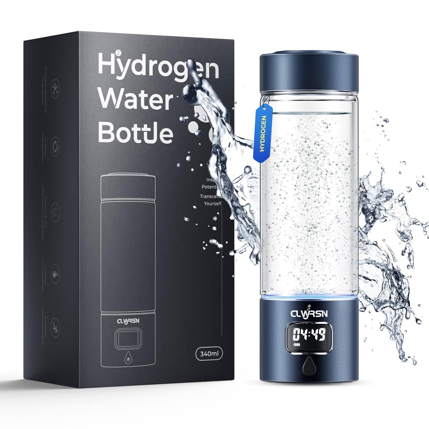 Hydrogen Water Bottle - Advanced Antioxidant Hydration Technology (Light Green)