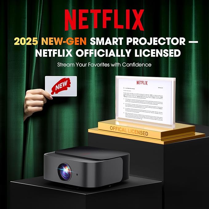 DBPOWER E2 Smart Projector with WiFi and Bluetooth