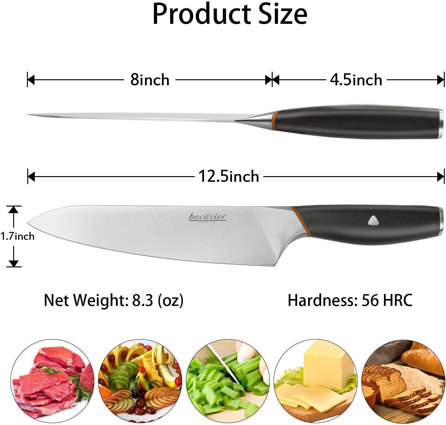 Becozier Professional 8 Inch Chef Knife