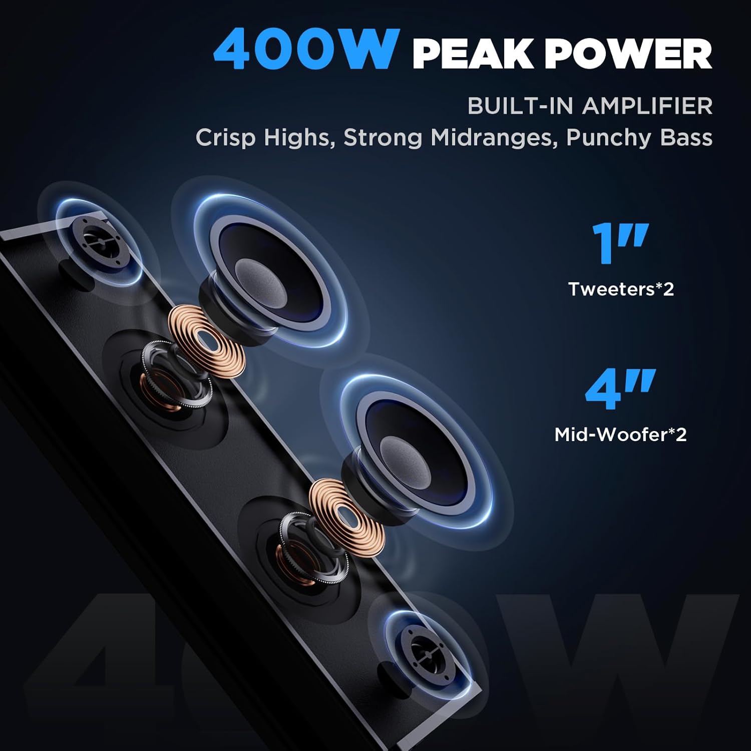 Ehaho MT4100EH Soundbar 17 Inch UTV Sound Bar