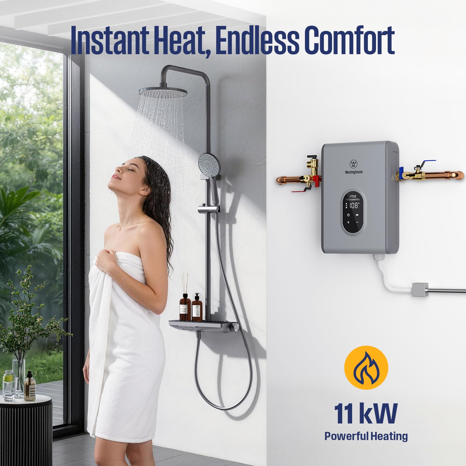 Westinghouse Tankless Water Heater 11kW 240V WiFi ETL