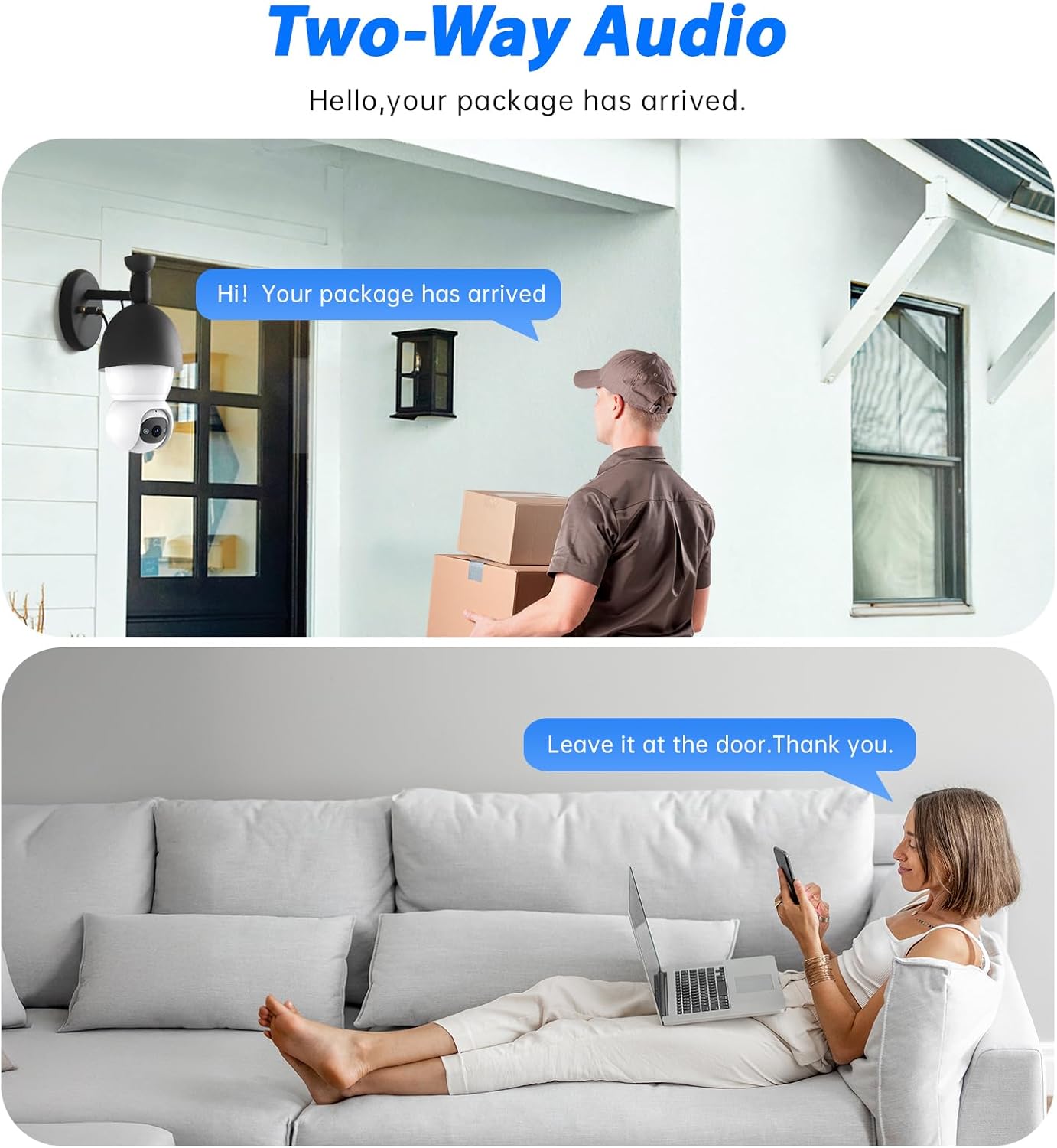 No Go - 3MP Wireless Outdoor Home Bulb Camera 2.4G/5G WiFi Light Bulb Security Camera
