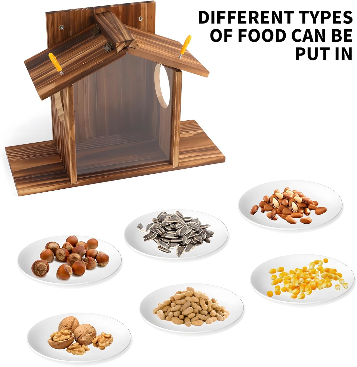 Gnodary Squirrel Feeder, Squirrel Feeders for Outside, Squirrel House for Outdoors