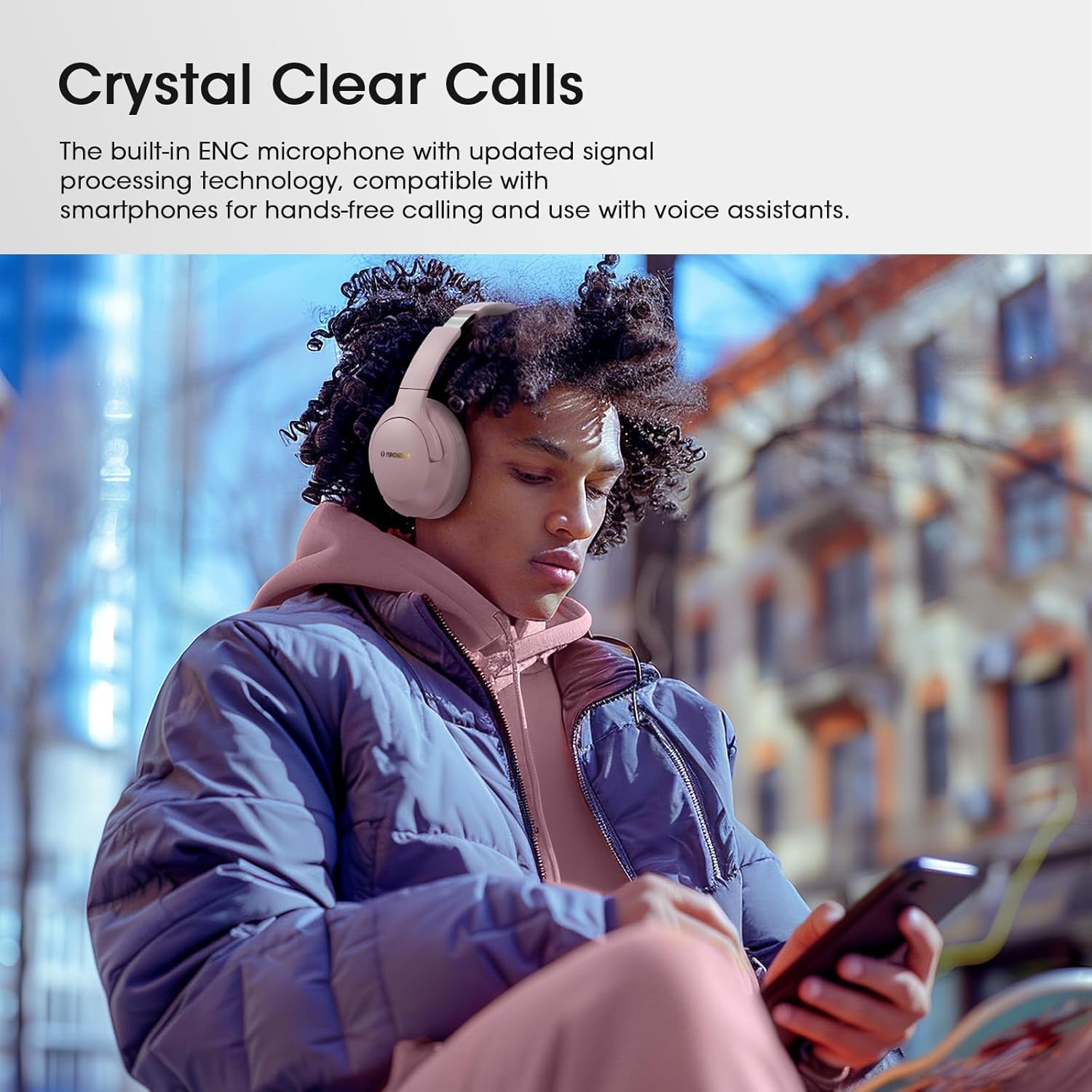 YUMONDEAR Bluetooth Headphones Over Ear, 80H Playtime Wireless Headphone with 3 EQ