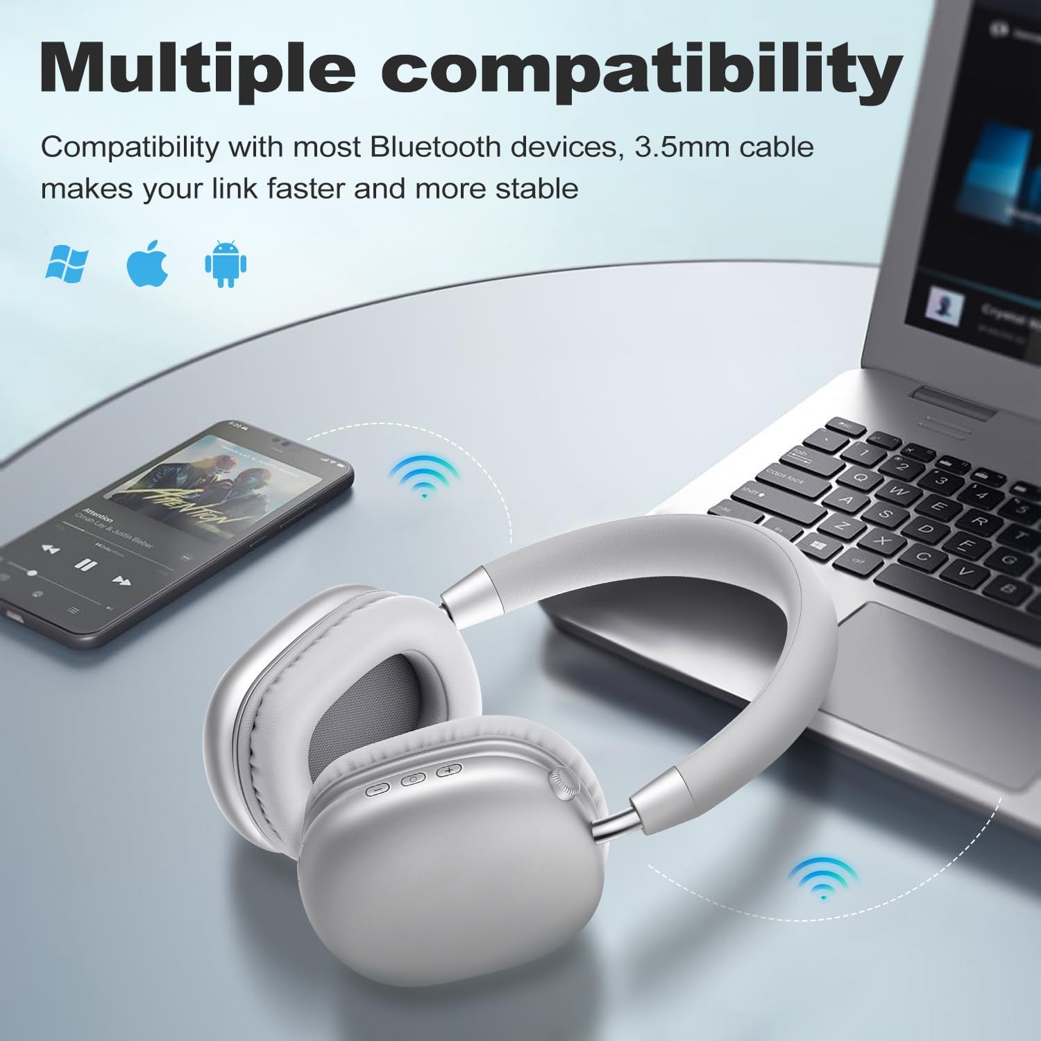 ZTOZ Wireless Over-Ear Bluetooth Headphones.