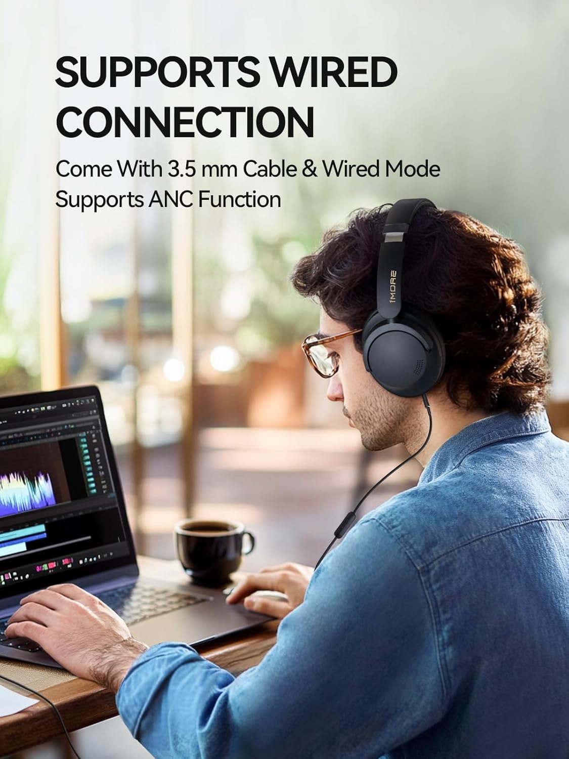 1more Sonoflow HQ51 over ear headphones
