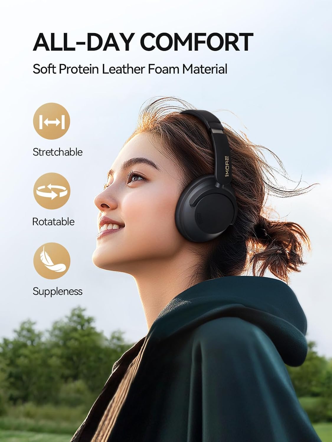 1more Sonoflow HQ51 over ear headphones
