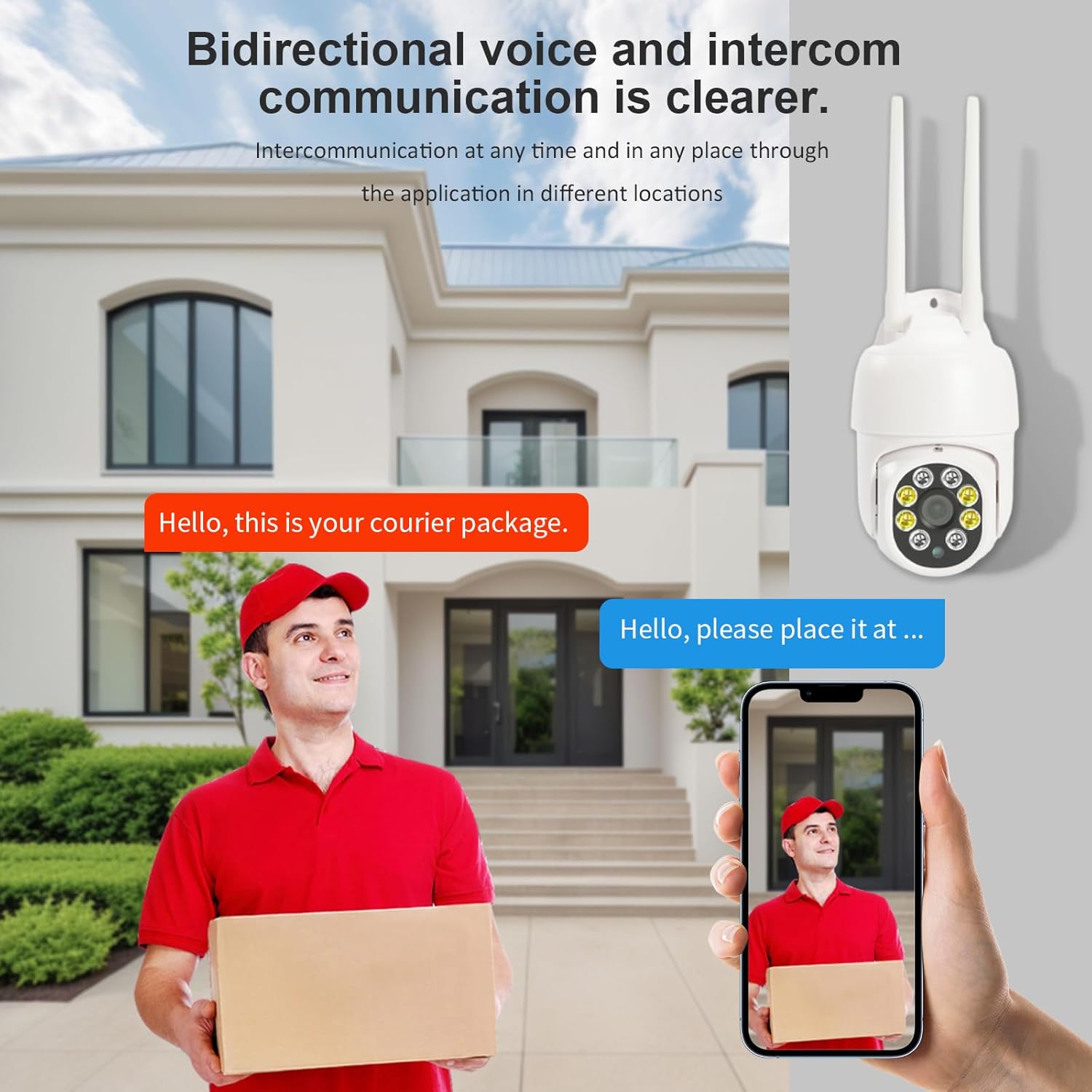 1080P Security Camera Outdoor Wired/Wireless Starlight Color Night Vision, 2MP Cameras for Home AI Human Detection & Auto Tracking