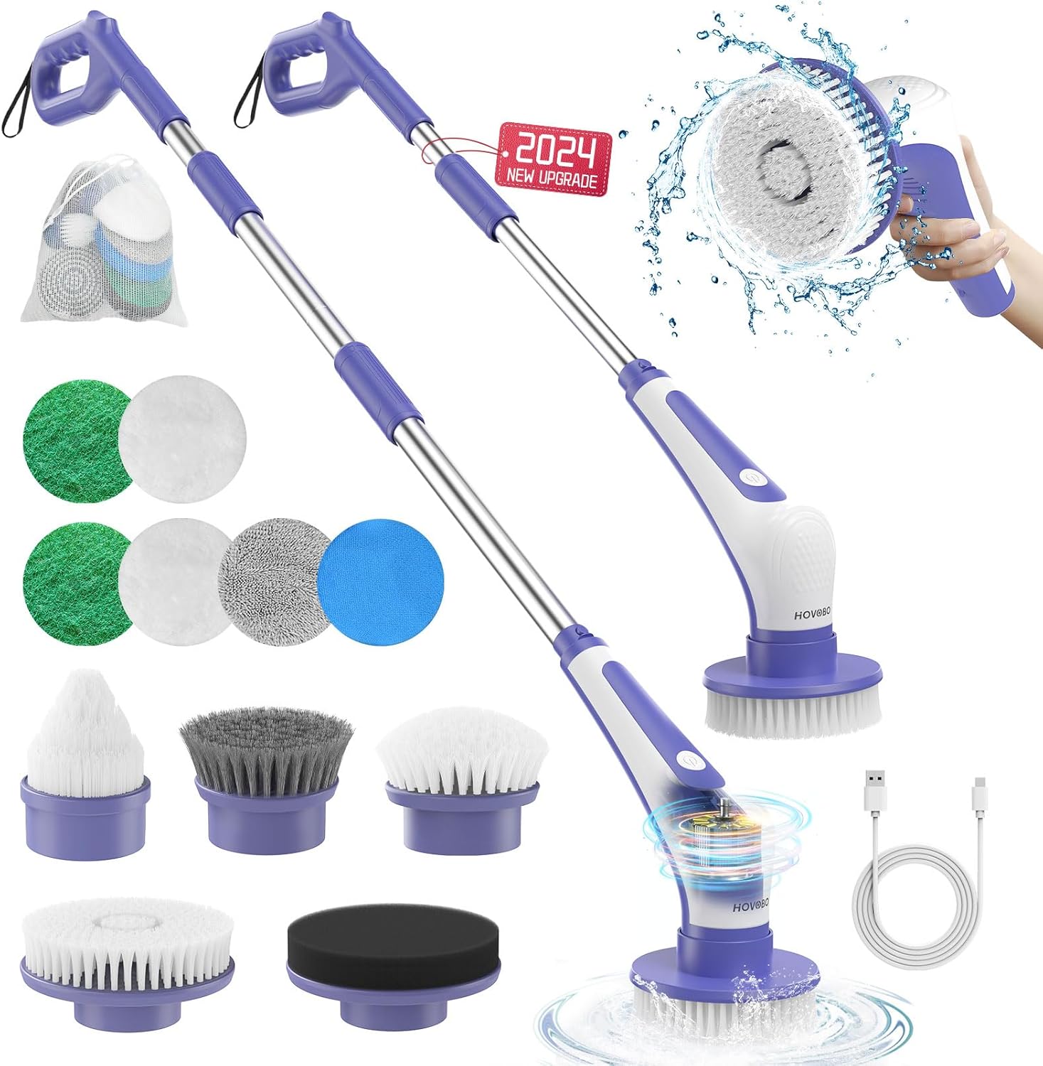 Hiovobo Electric Spin Scrubber is a versatile 13-in-1 cordless cleaning kit