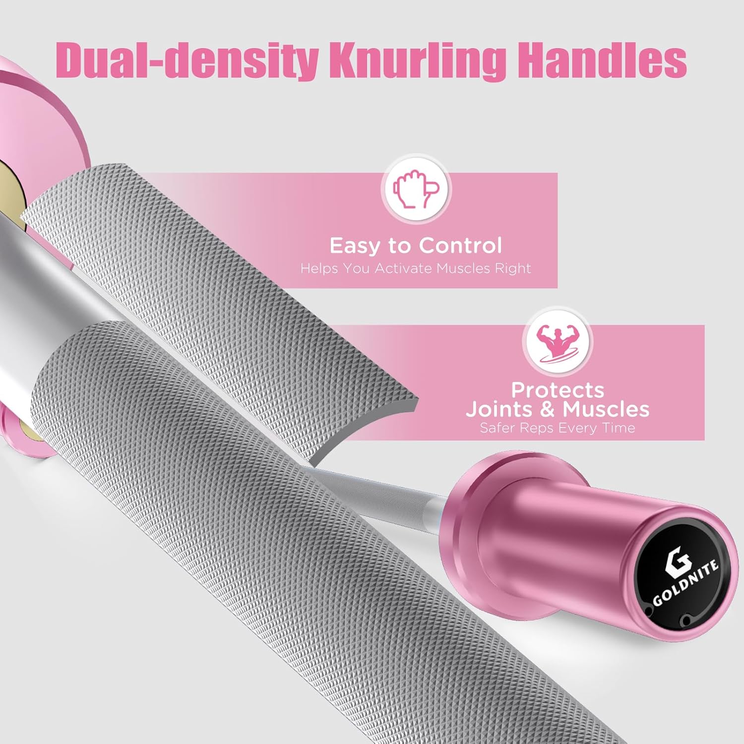 Goldnite Mini Barbell Bar 5.5LB - 4ft Olympic Weight Bar for Beginners & Women