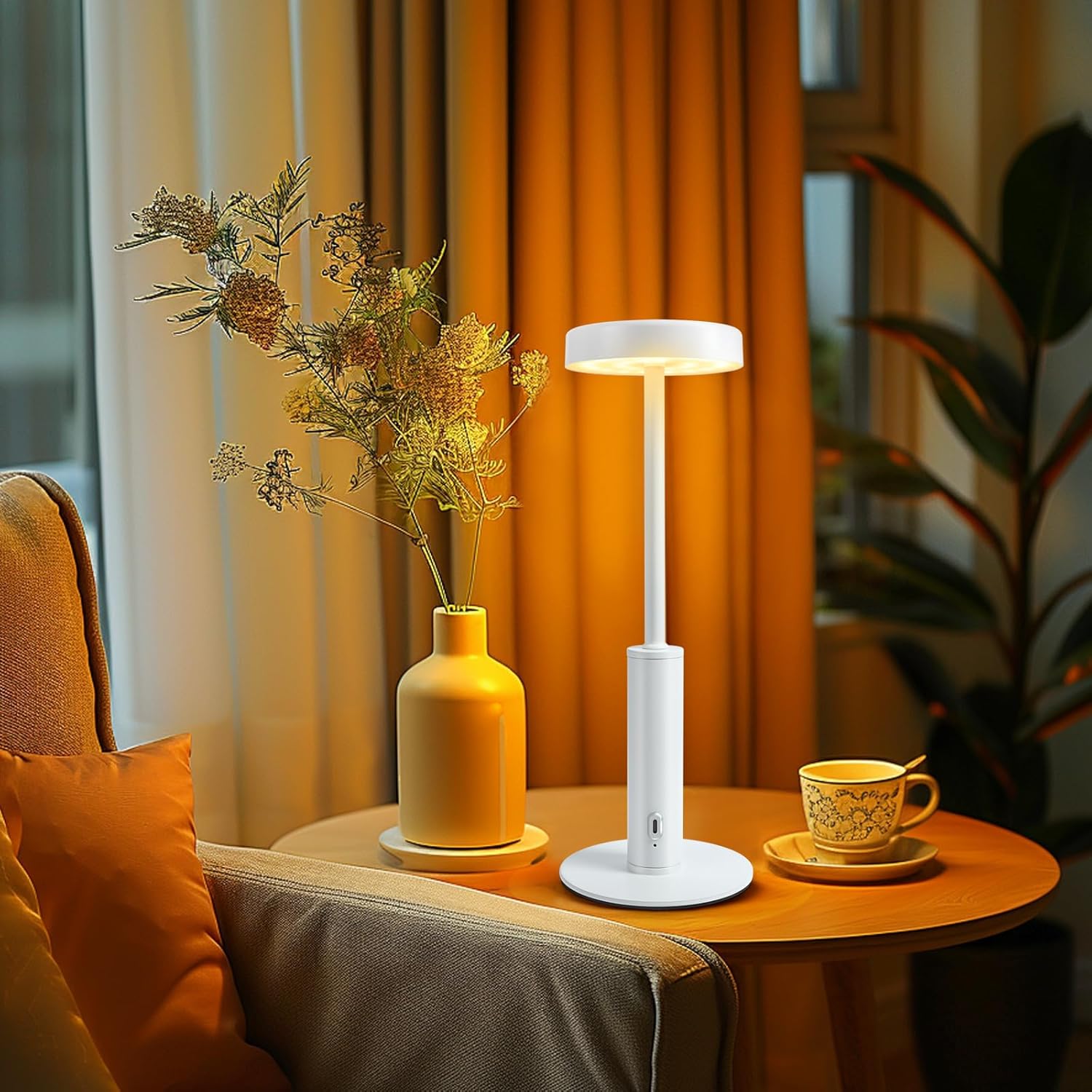 Ascher Cordless Table Lamp, 3 Color Temperatures, 7 RGB Colors