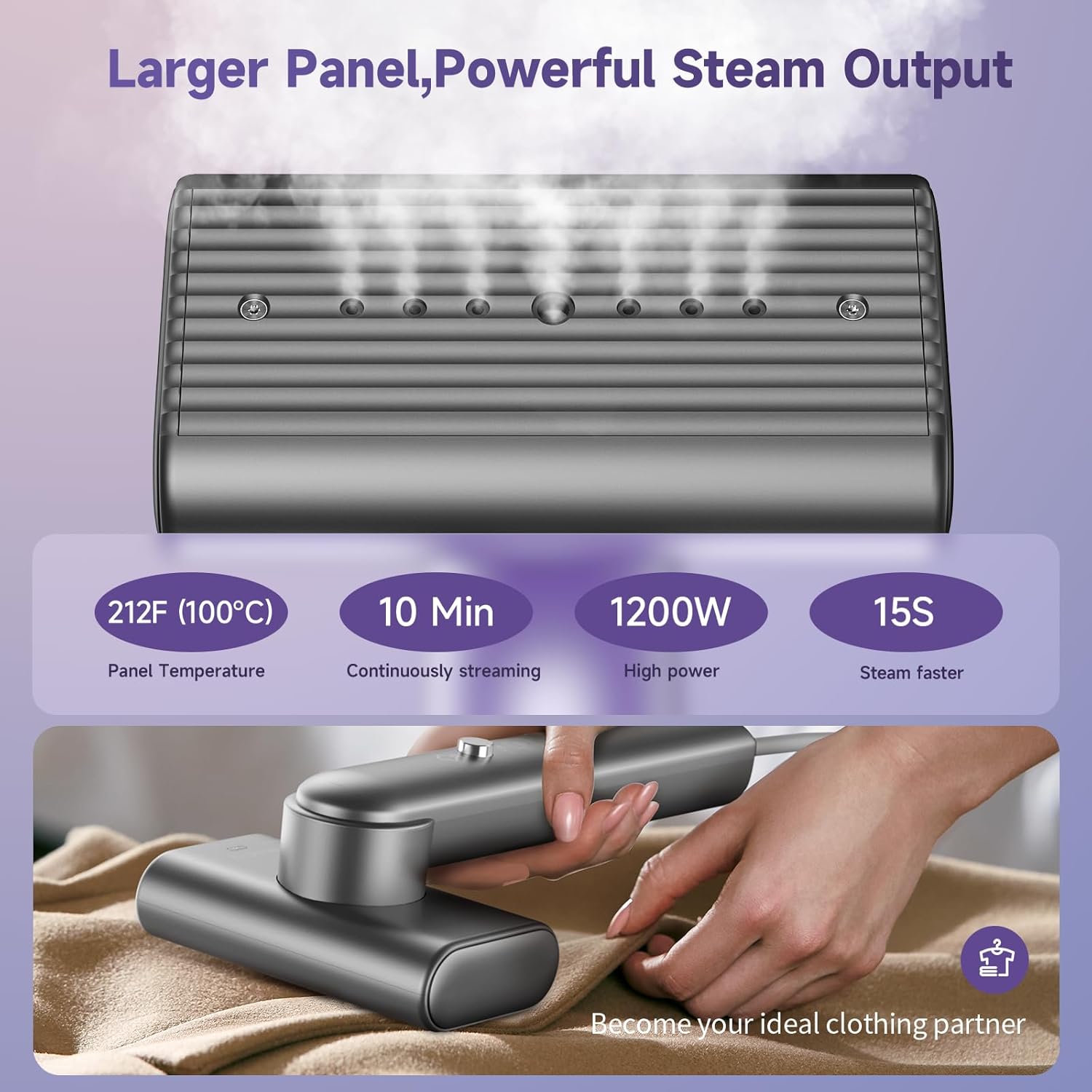 Travel Portable Steamer for clothes - Handheld Steamer for Fabric Clothing Wrinkles, 15s Fast