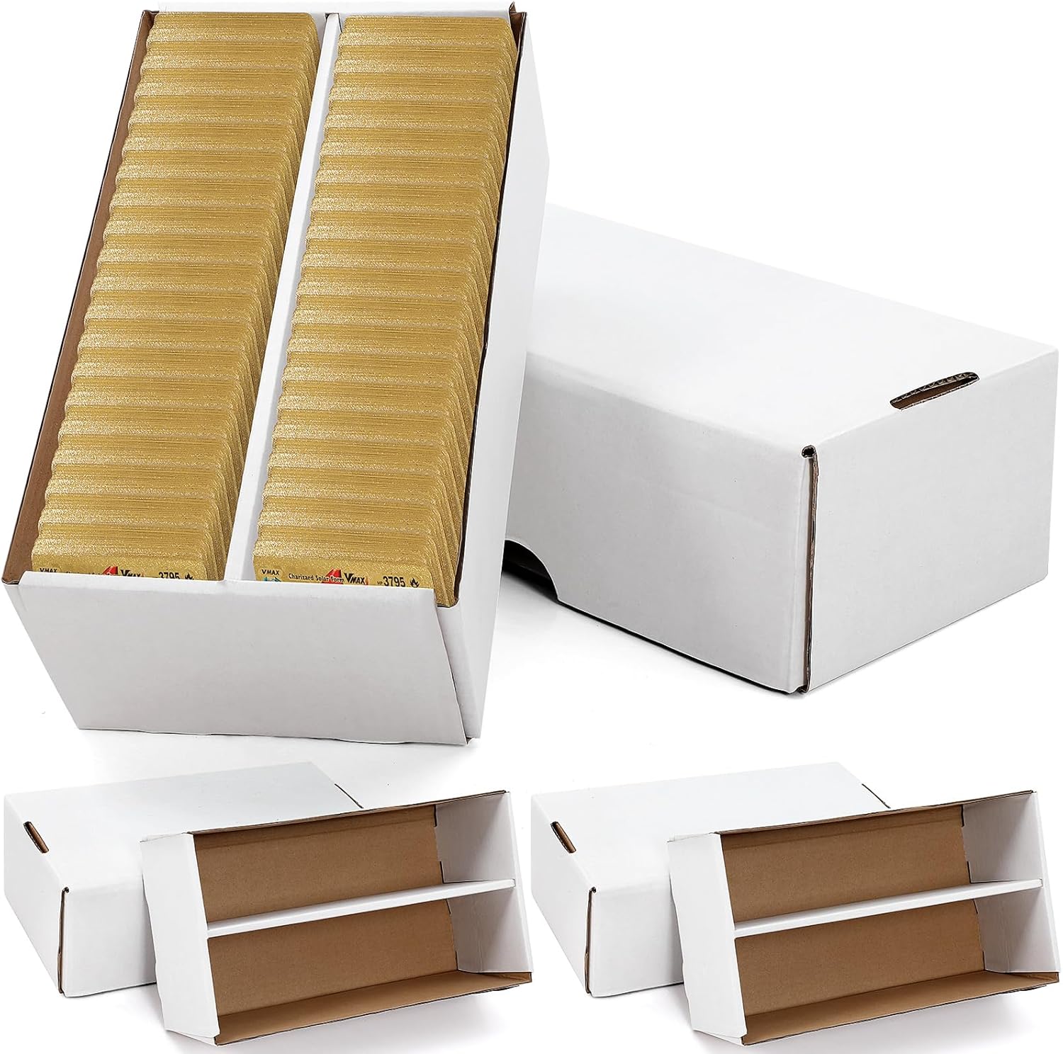 Yexiya 2 Pack 1600 Count Trading/Gaming Card Storage Box 2 Row