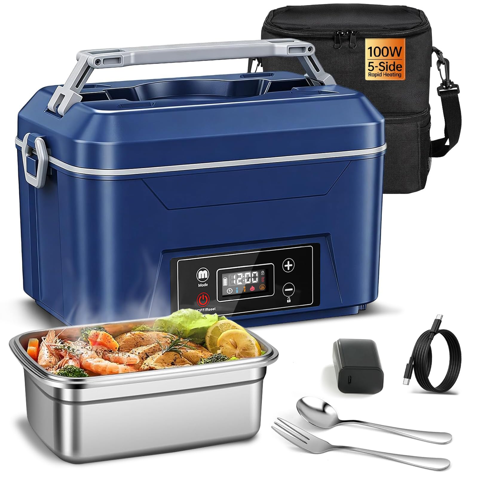 Usfock Cordless Electric Lunch Box 5.5 Cup 24000mAh