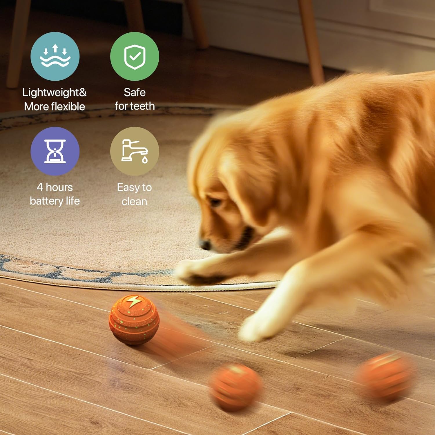 Interactive Dog Toys Balls Moving - Smart Automatic Bouncing Interactive Dog Ball,
