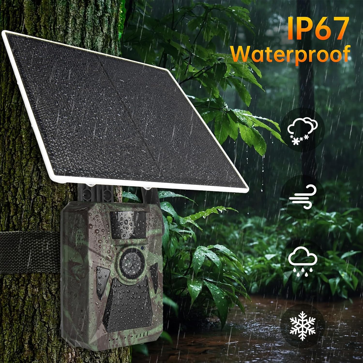 FKPCAM Solar 4G Cellular Trail Camera.