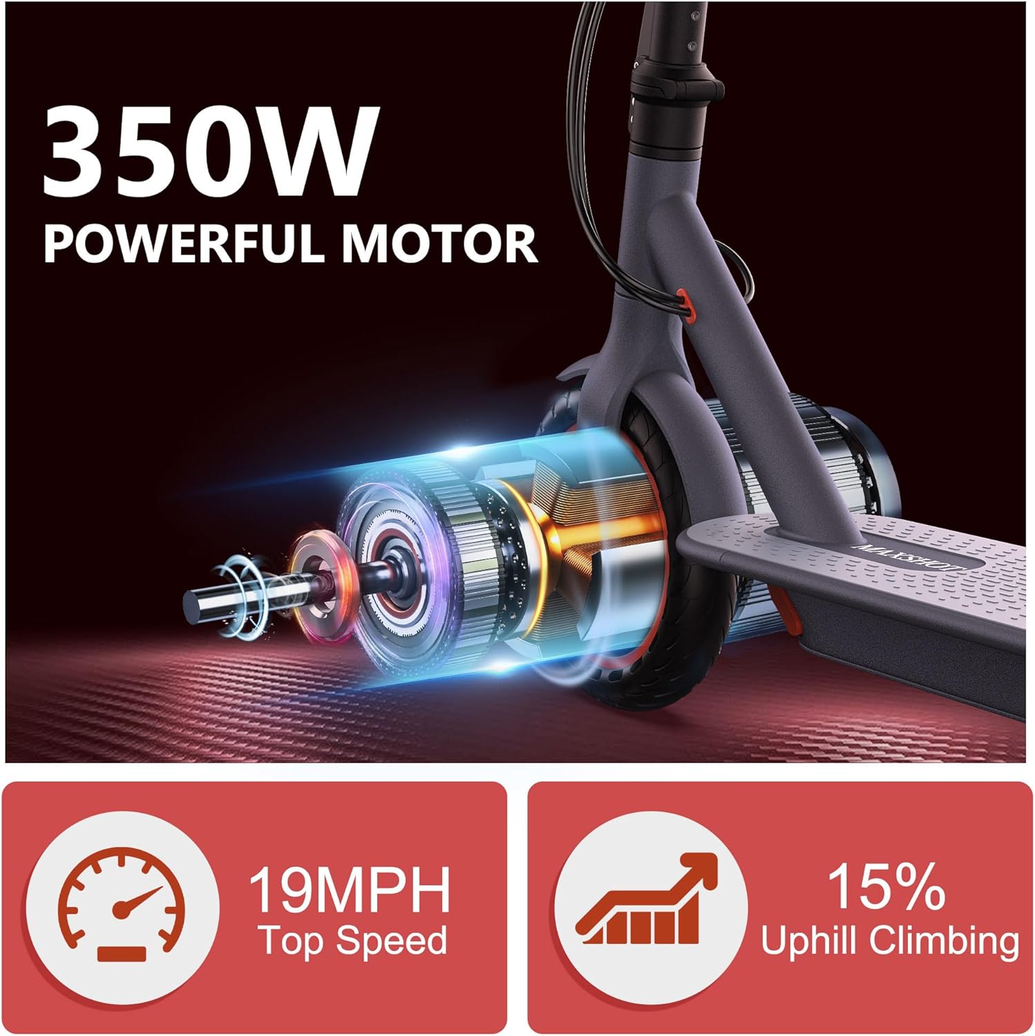 Maxshot V-1 Electric Scooter r (21 Mile Range) 350W Motor US Ship ap