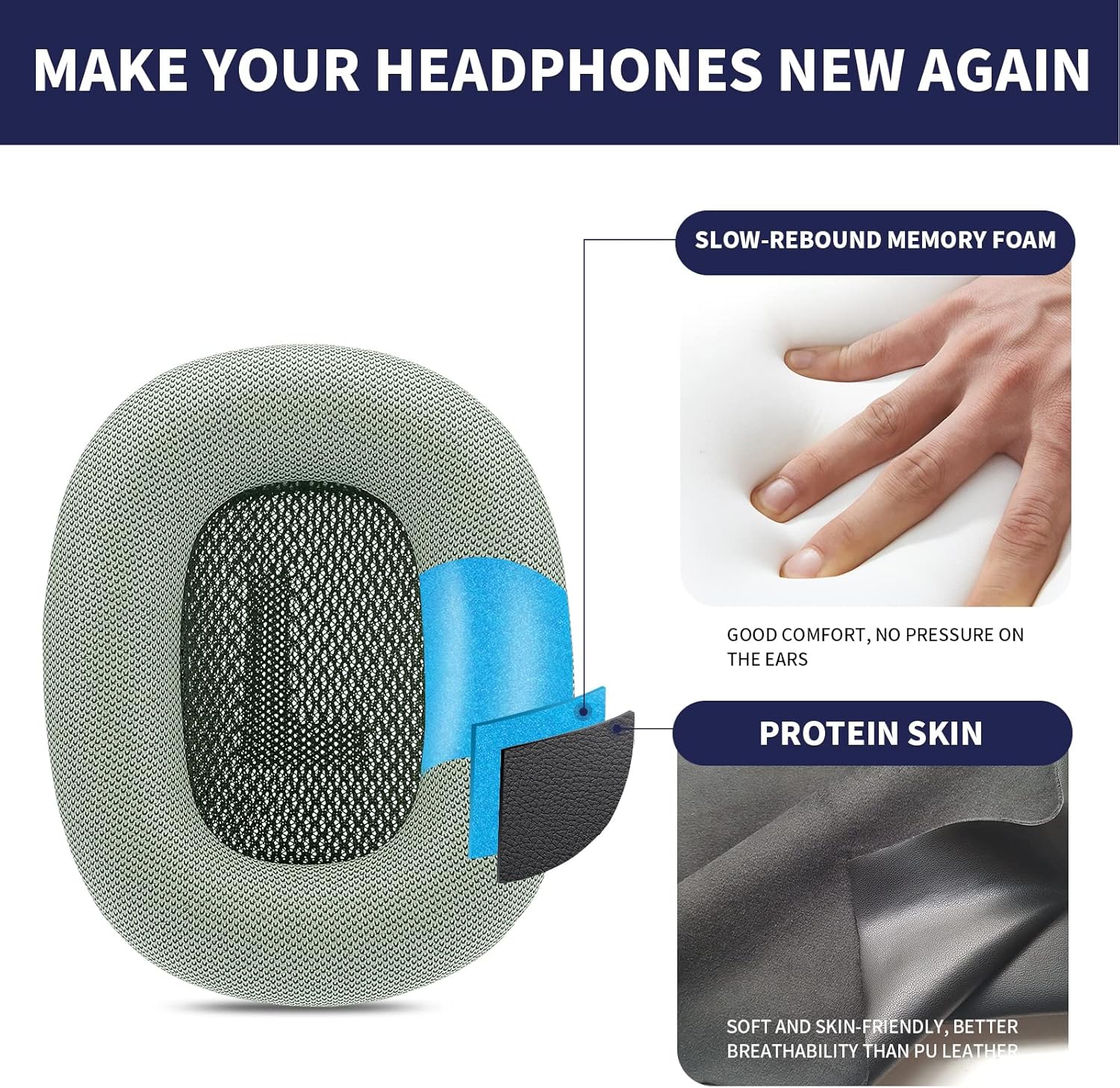 Damex Replacement earpads for Apple airpods max Headphone