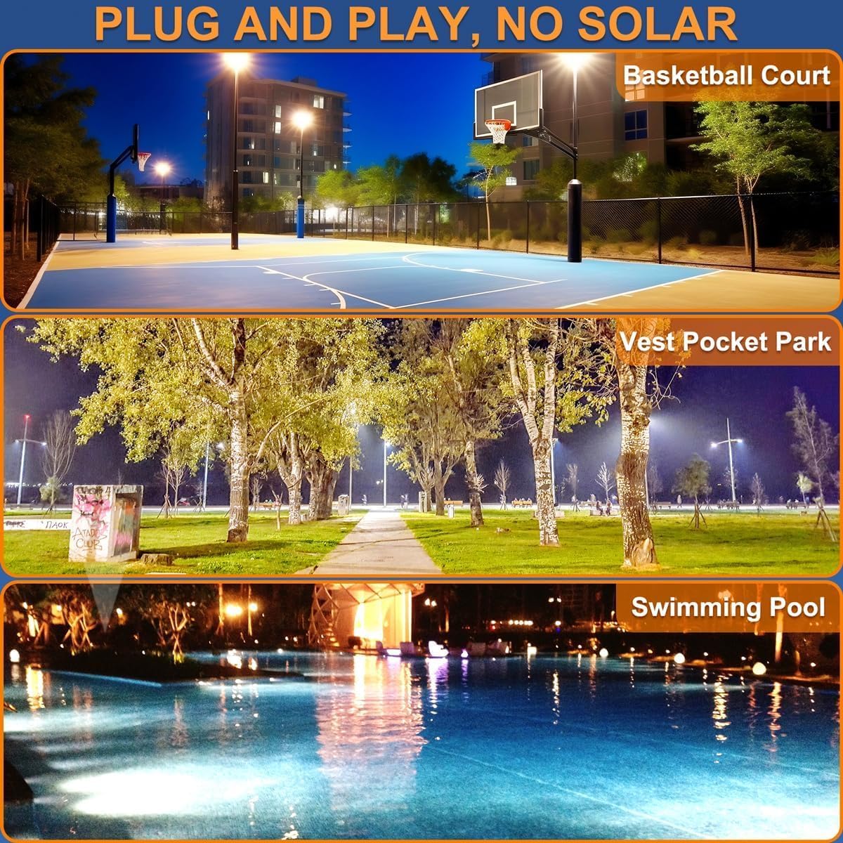 XXBSAZ 2 Pack 100W LED Flood Lights deliver powerful illumination