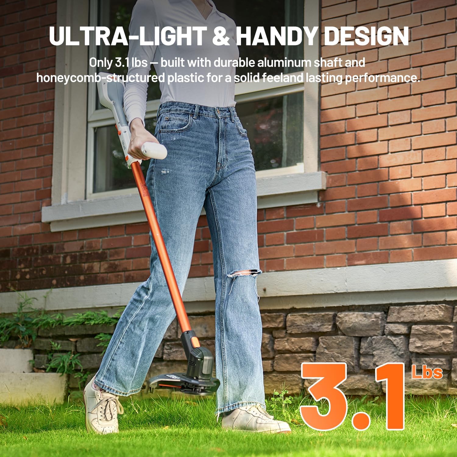 Litheli Cordless Weed Wacker 10 Inch, U20 Handy+ 20V String Trimmer & Weed Eater