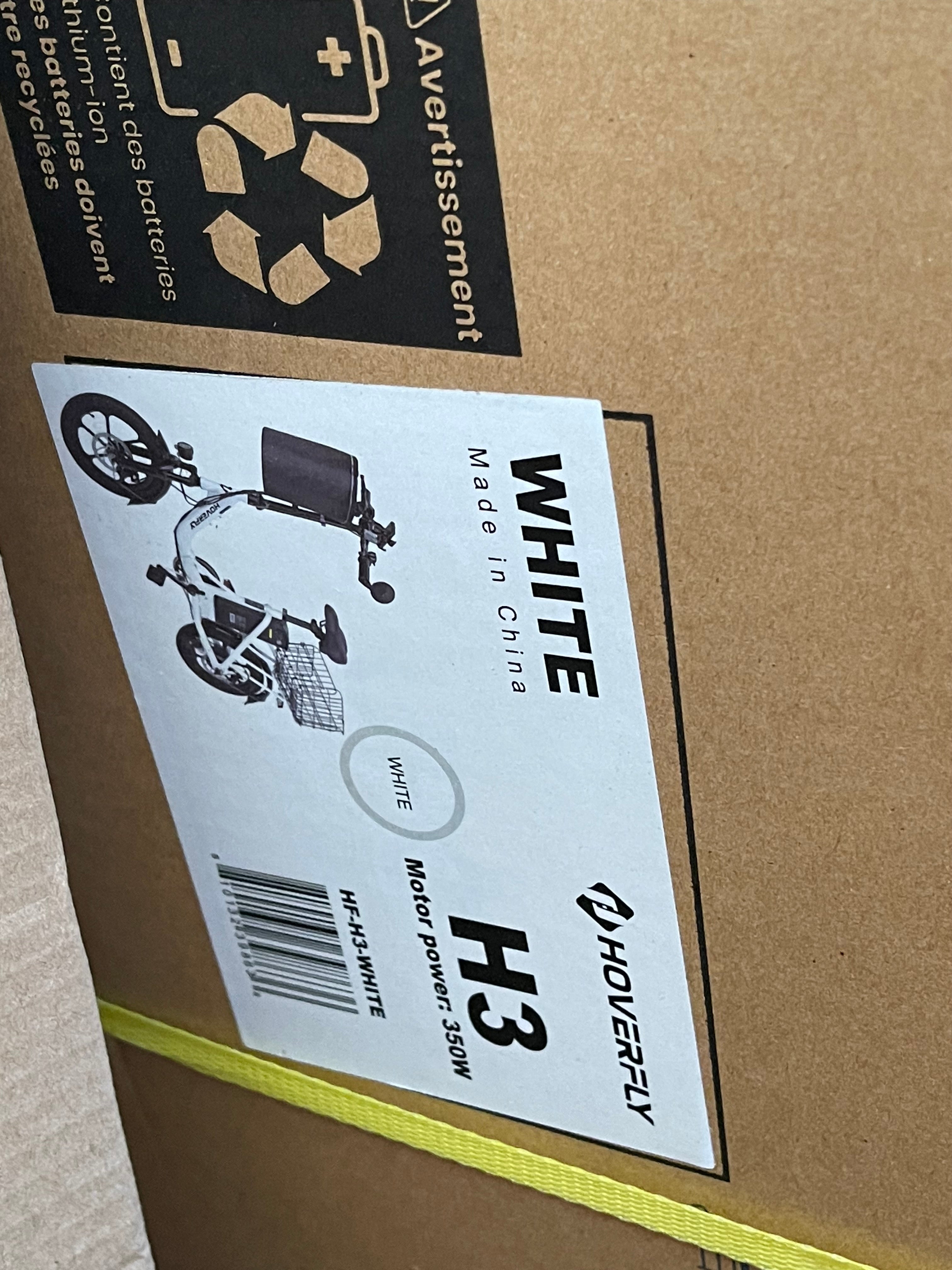 HOVERFLY H3 16" Electric Bike, Max 28Miles Range(Pedal-Assist) Folding E-Bike - White ap