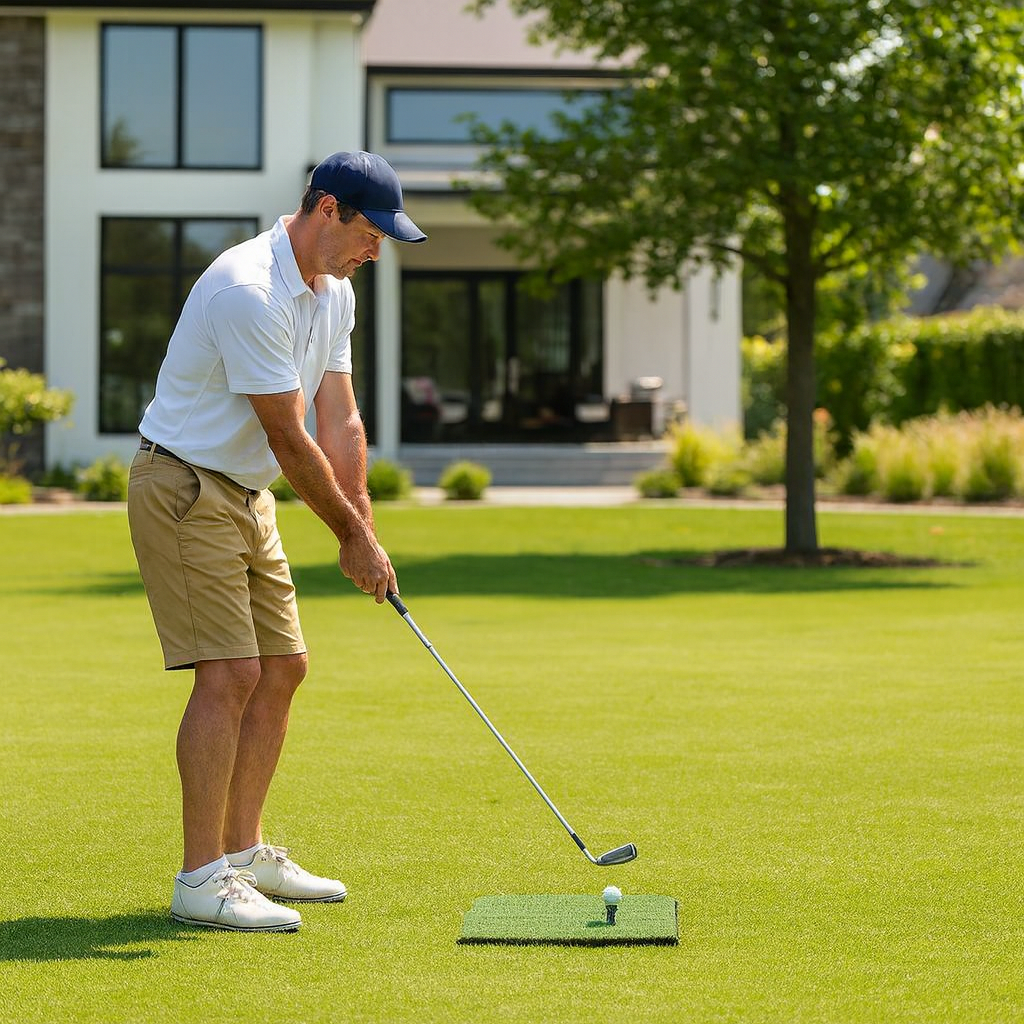 Premium Golf Practice Mat - 2x1 ft Hitting Surface for Indoor & Outdoor Training