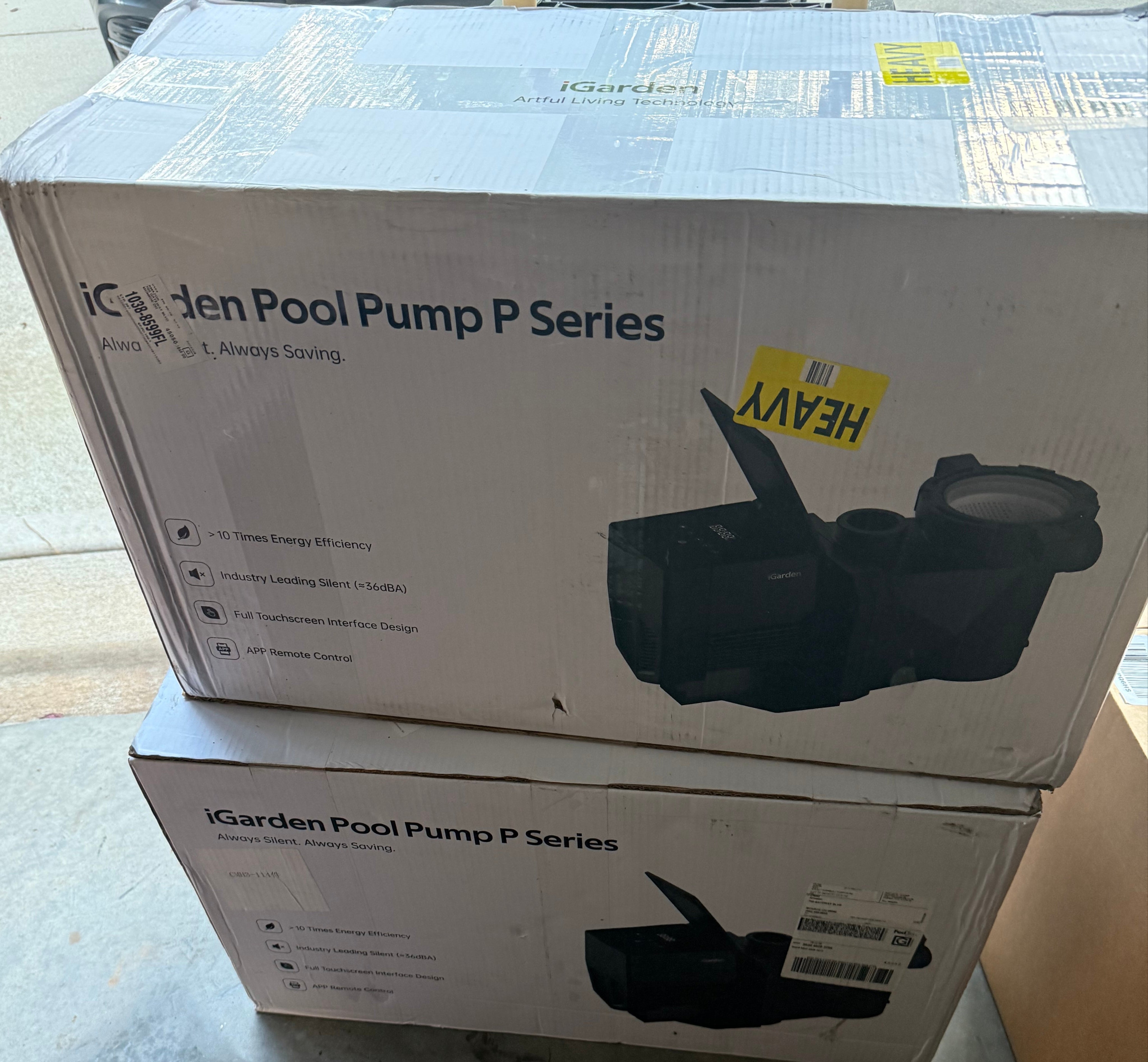 iGarden Pool Pump P08, 0.85 HP Inverter Variable Speed Pool Pump Ingroun - USA 48