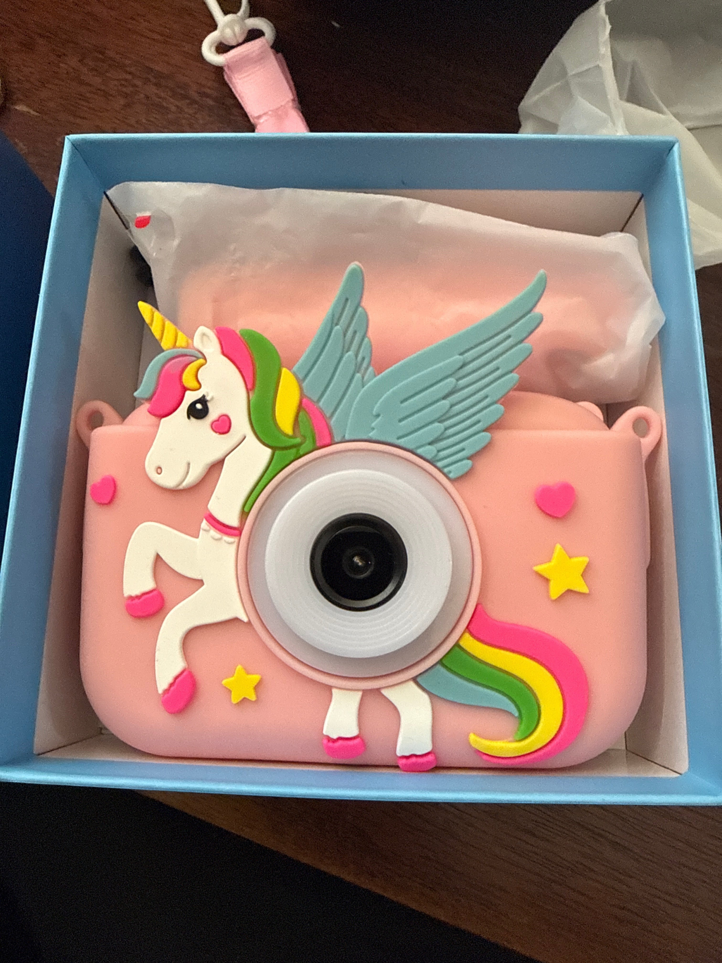 Kids Digital Camera 1080P HD Pink Blue Toy Selfie Children