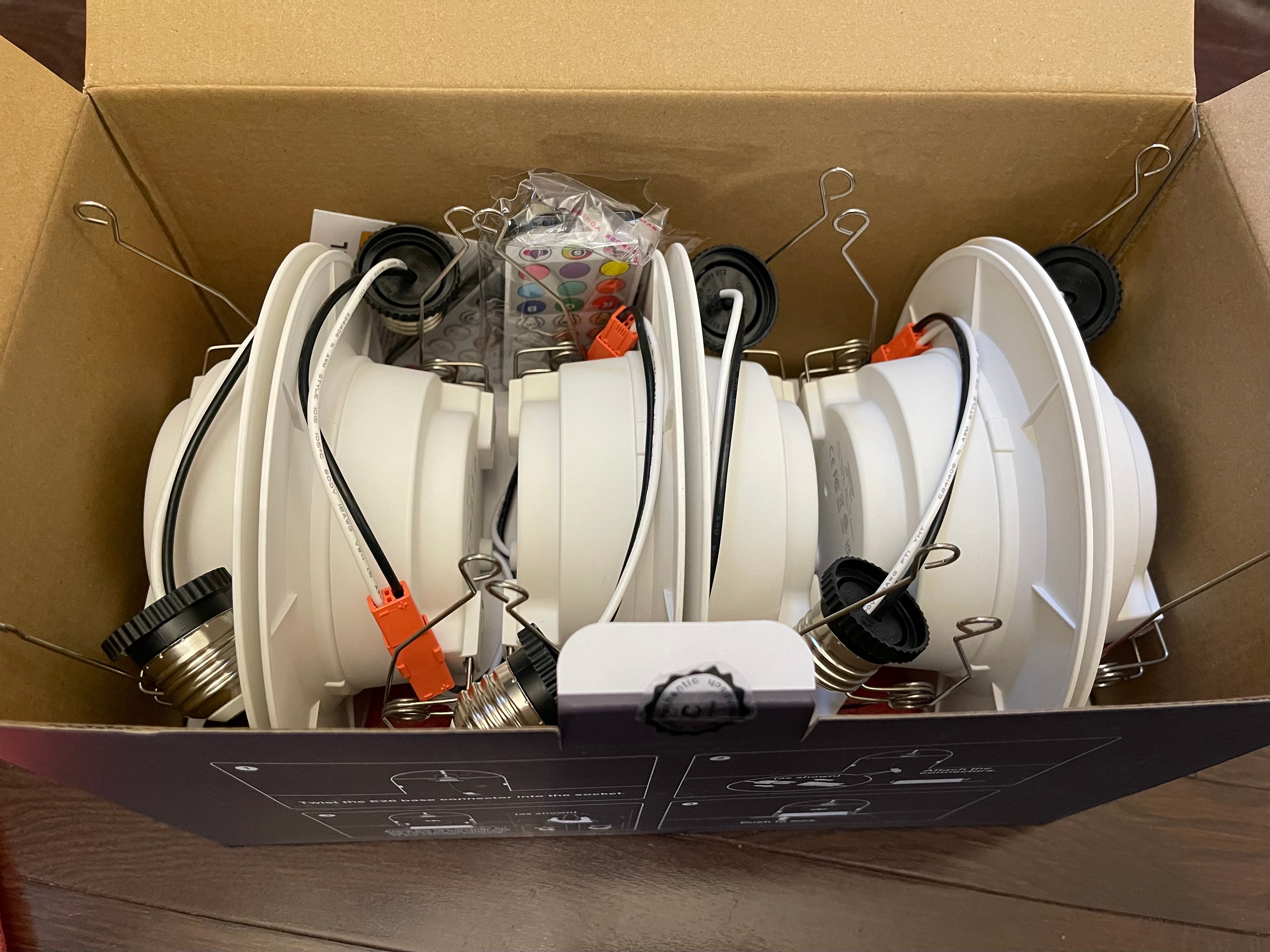 6-pack of 6-inch VARICART recessed LED downlights