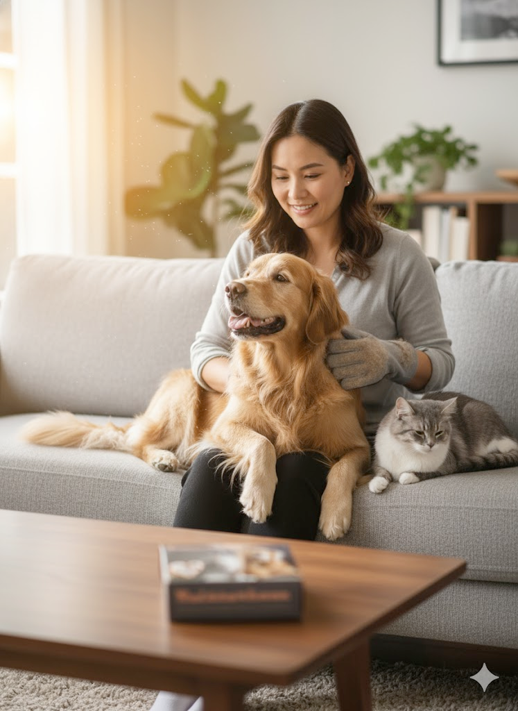 Pet Hair Remover Glove - Reusable Magic Brush for Cats & Dogs