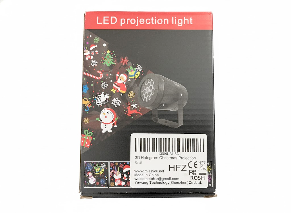 3D Hologram Christmas Projector - USB Powered Santa & Snowflake Light Display